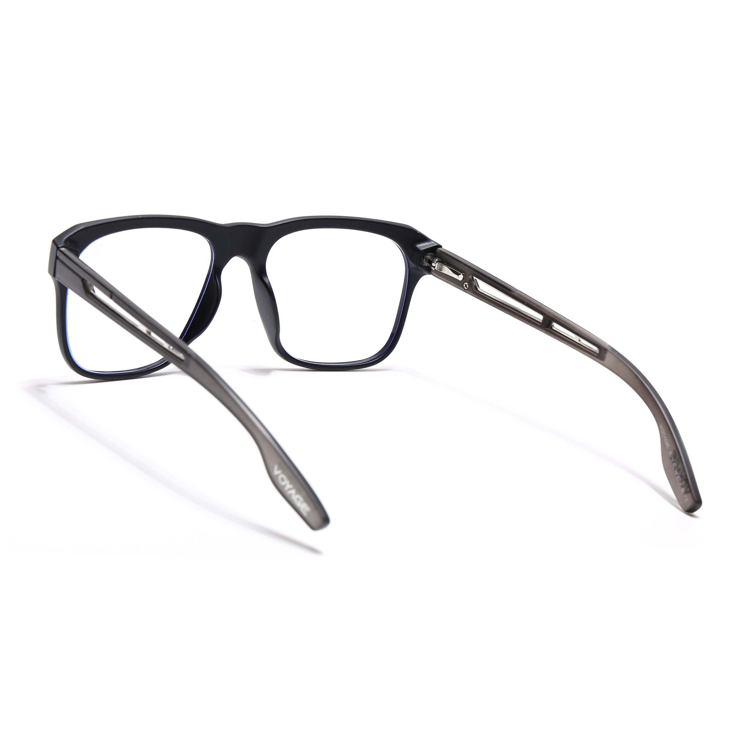 Voyage Lumina Black Wayfarer Eyeglasses for Men & Women (81205MG5399-C4)