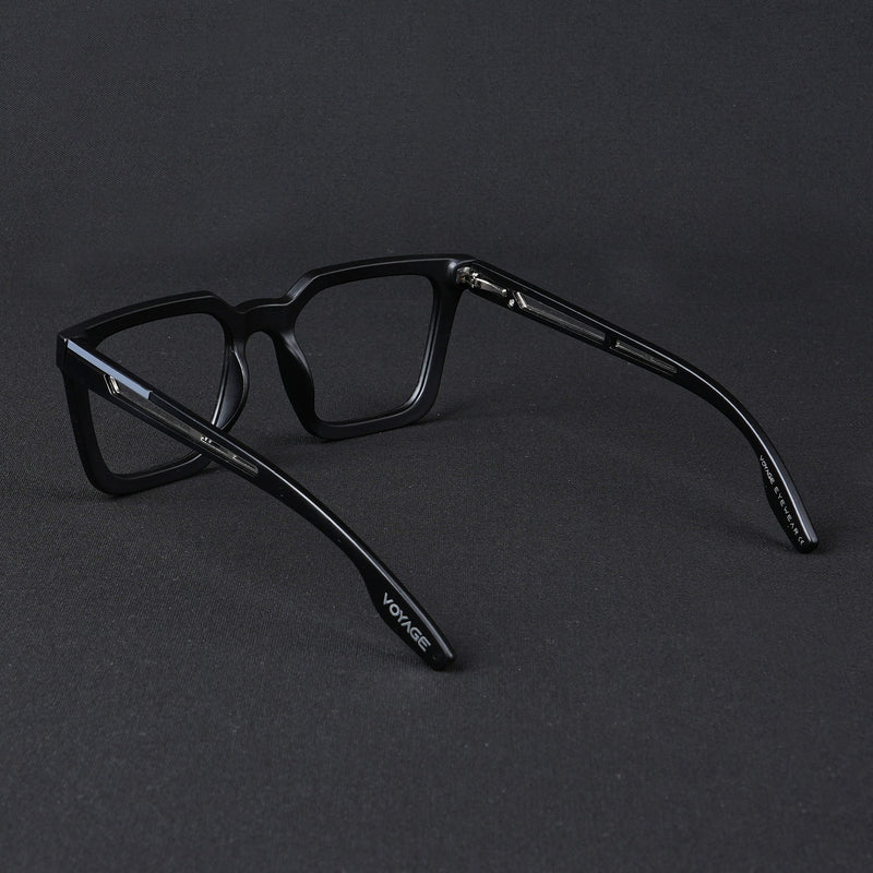 Voyage Lumina Black Wayfarer Eyeglasses for Men & Women (81207MG5401-C1)
