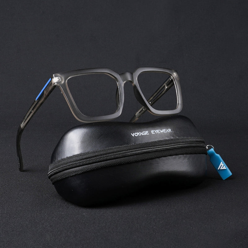 Voyage Lumina Grey Wayfarer Eyeglasses for Men & Women (81207MG5402-C2)