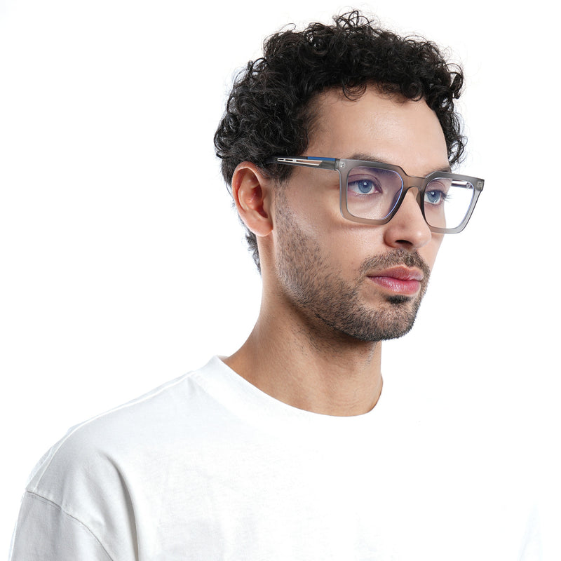 Voyage Lumina Grey Wayfarer Eyeglasses for Men & Women (81207MG5402-C2)