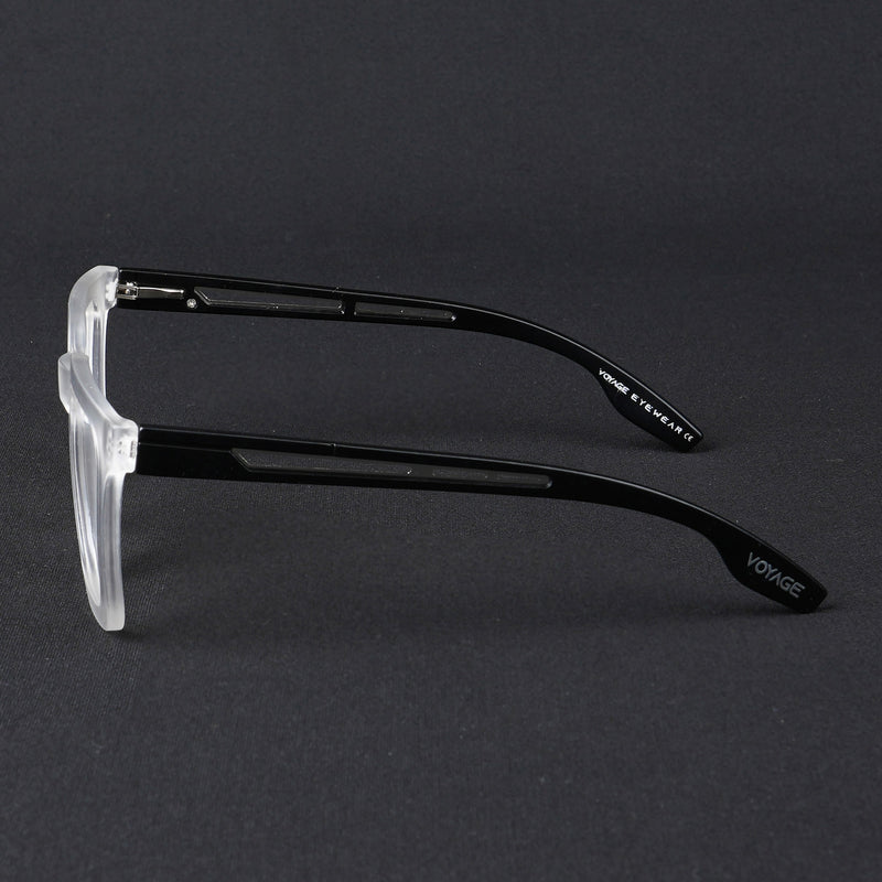 Voyage Lumina Matt Transparent Wayfarer Eyeglasses for Men & Women (81207MG5403-C3)