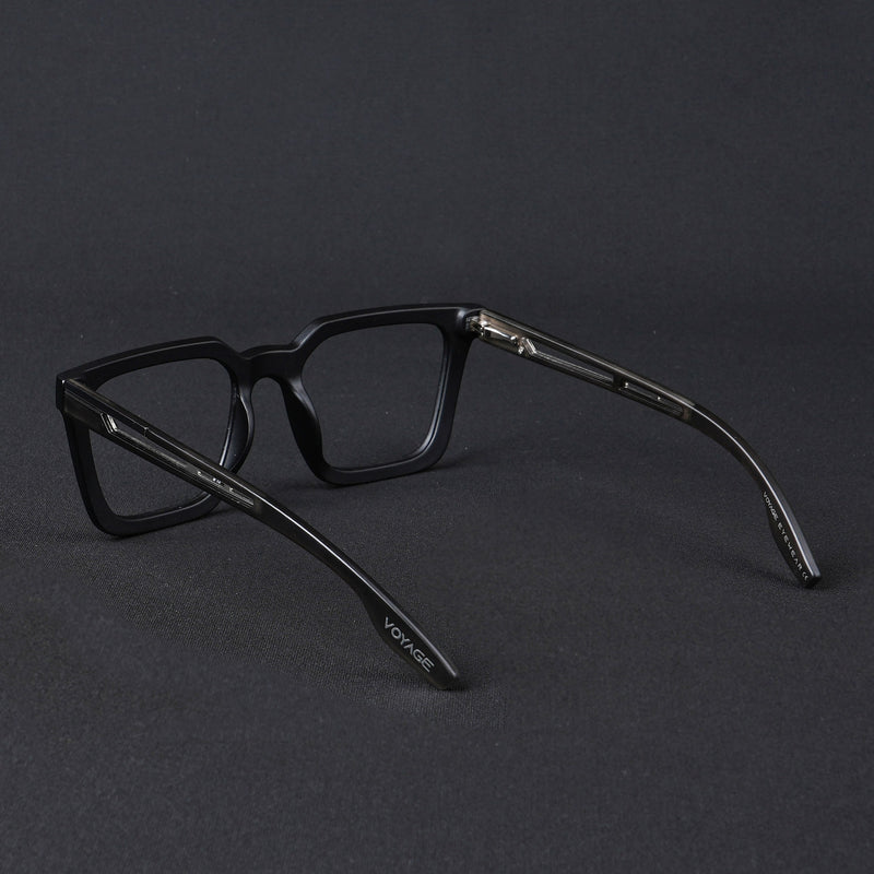 Voyage Lumina Black Wayfarer Eyeglasses for Men & Women (81207MG5404-C4)