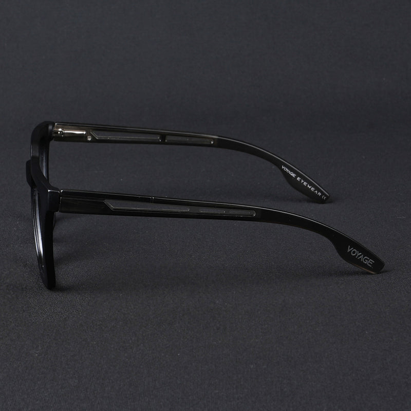 Voyage Lumina Black Wayfarer Eyeglasses for Men & Women (81207MG5404-C4)