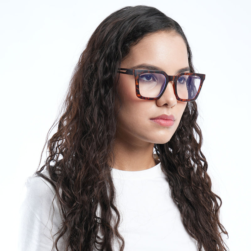 Voyage Lumina Demi Brown Wayfarer Eyeglasses for Men & Women (81207MG5405-C5)