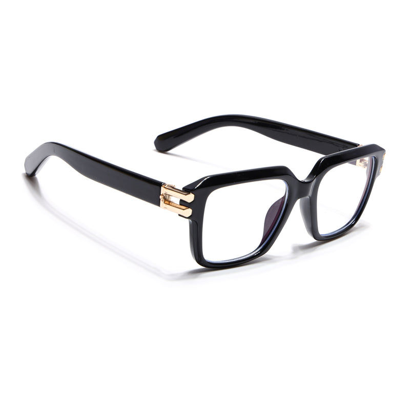 Voyage Shine Black Square Eyeglasses for Men & Women (82110MG4960-C1)