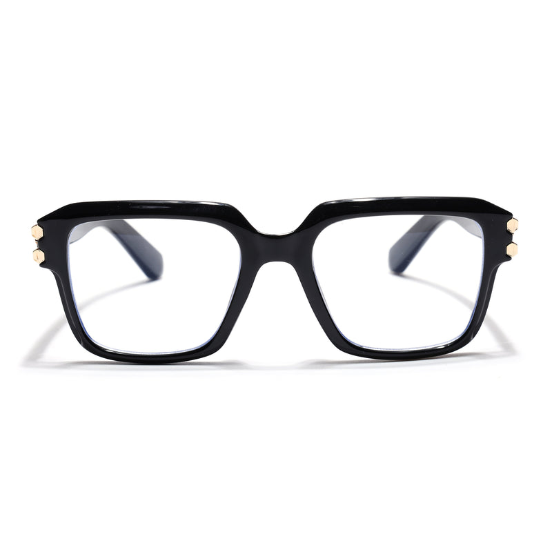 Voyage Shine Black Square Eyeglasses for Men & Women (82110MG4960-C1)