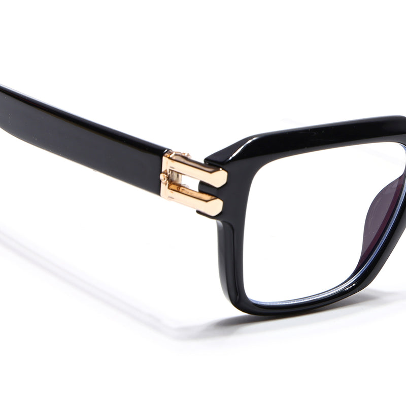 Voyage Shine Black Square Eyeglasses for Men & Women (82110MG4960-C1)