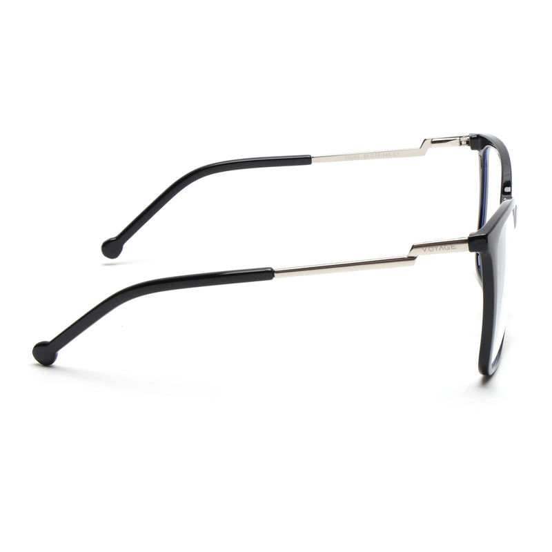 Voyage Glam Black Cateye TR Clip-On Polarized Sunglasses for Men & Women (8269PMG4820-C1)