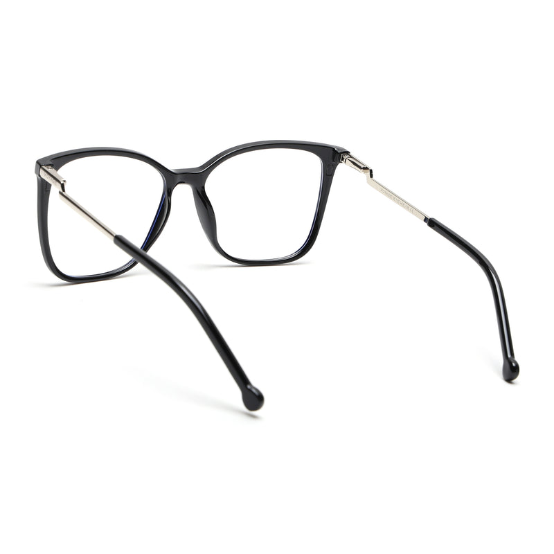 Voyage Glam Black Cateye TR Clip-On Polarized Sunglasses for Men & Women (8269PMG4820-C1)