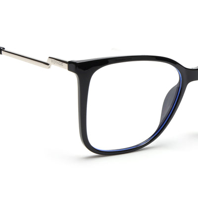 Voyage Glam Black Cateye TR Clip-On Polarized Sunglasses for Men & Women (8269PMG4820-C1)