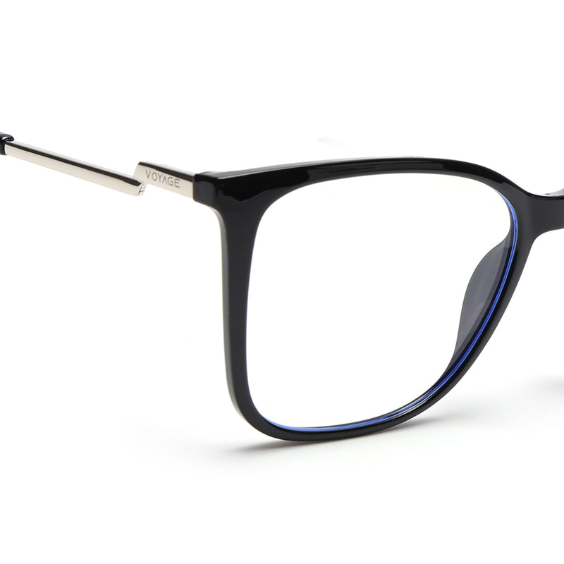 Voyage Glam Black Cateye TR Clip-On Polarized Sunglasses for Men & Women (8269PMG4820-C1)