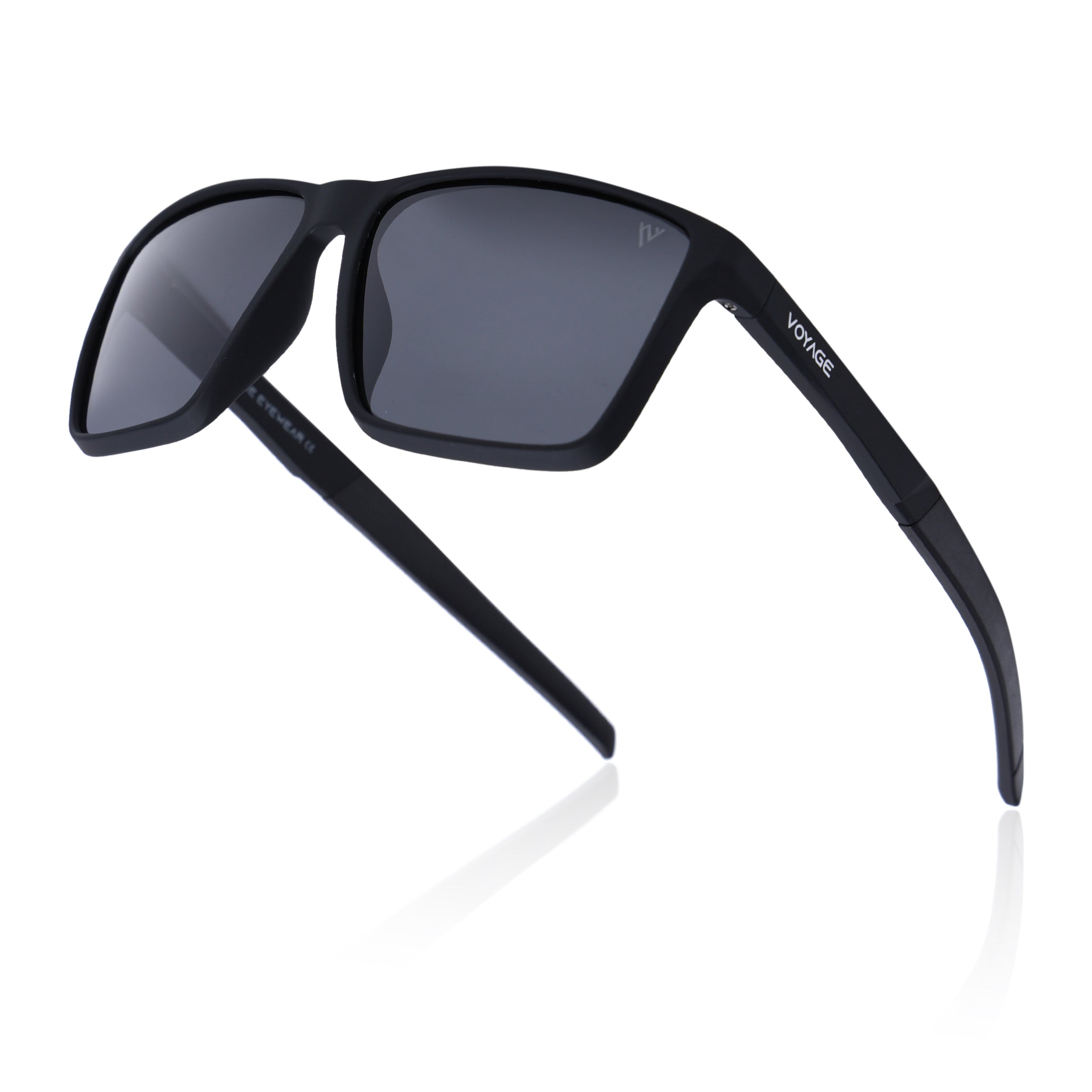 Wayfarer Polarized Sunglasses | Black Lens | Black Frame - PMG6748