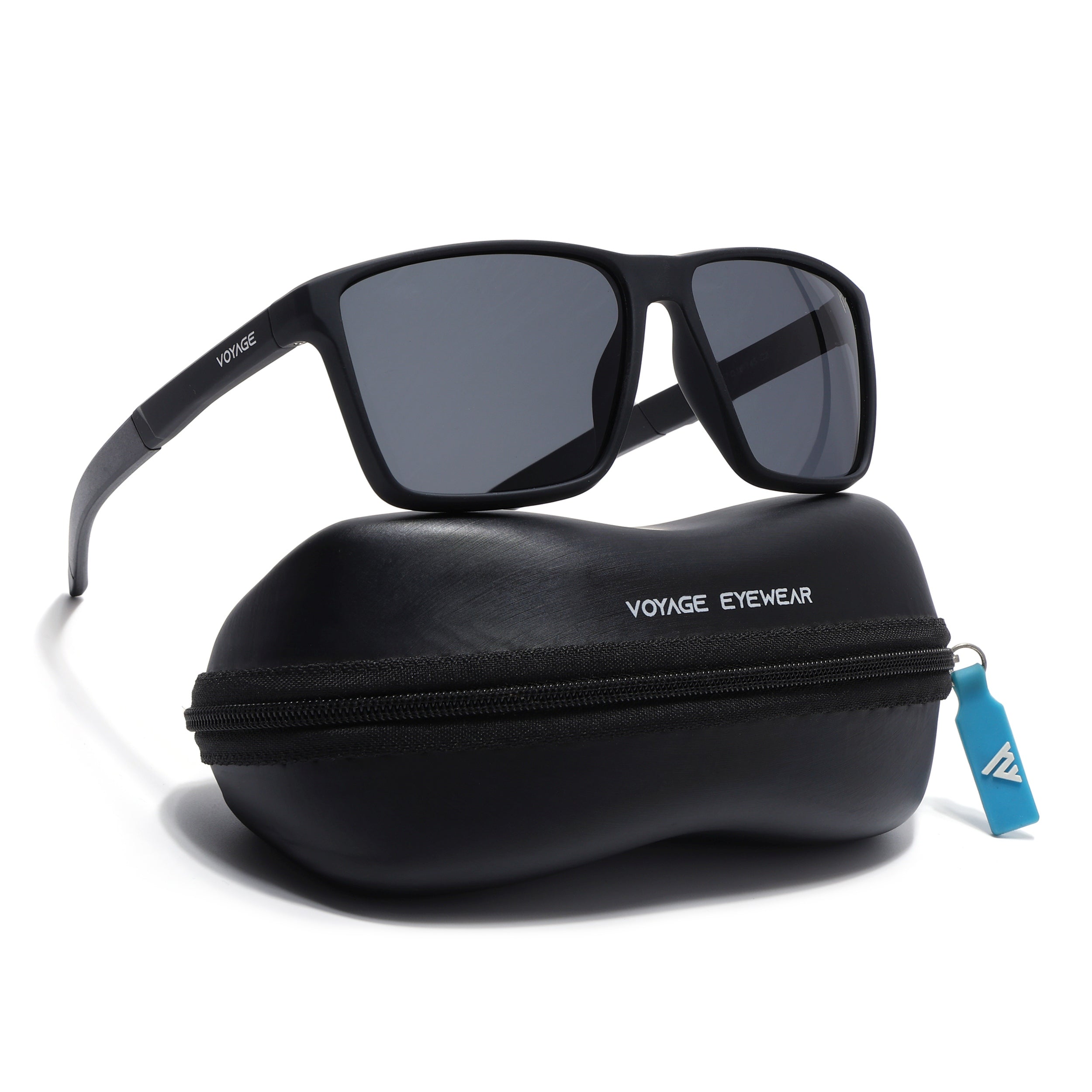 Wayfarer Polarized Sunglasses | Black Lens | Black Frame - PMG6748