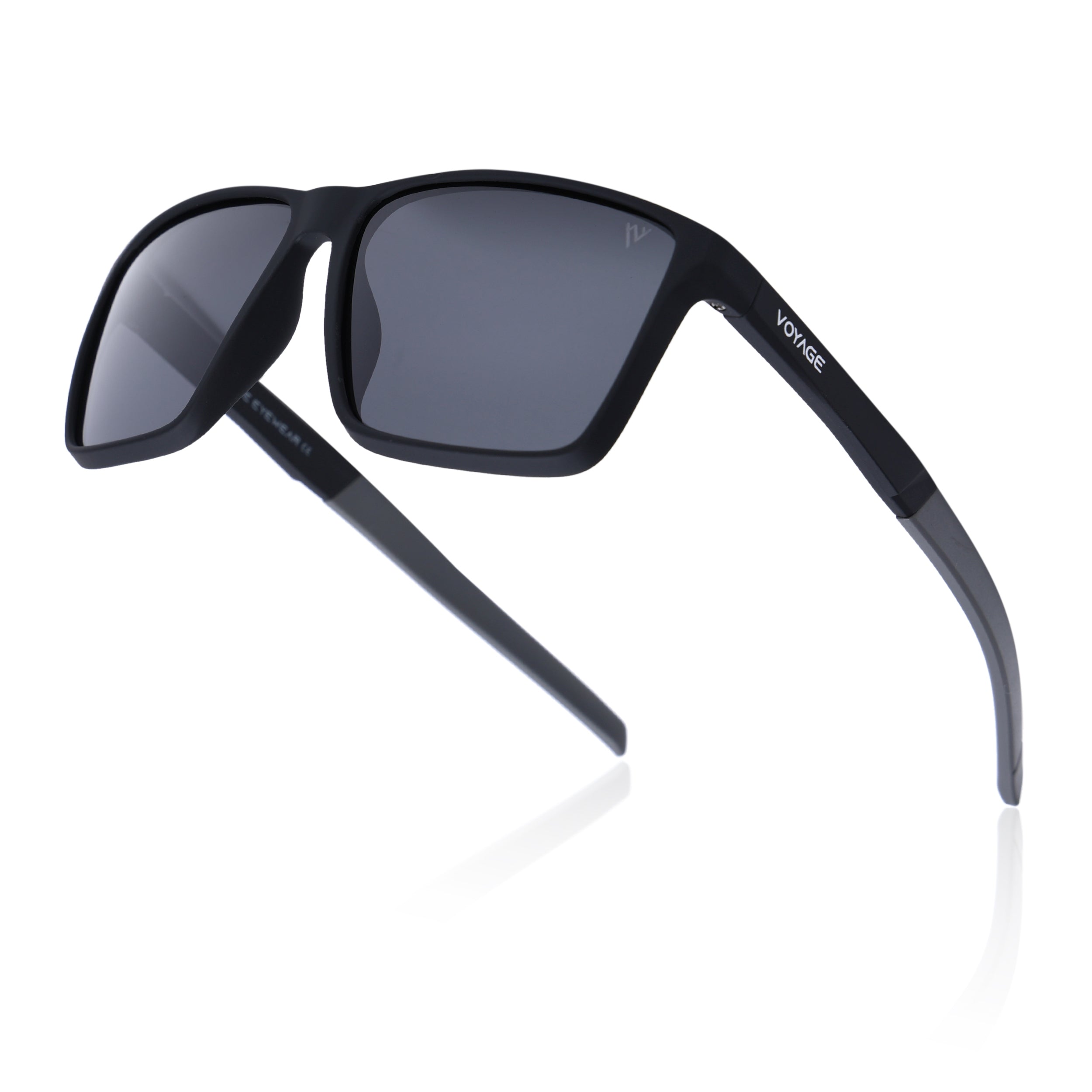 Wayfarer Polarized Sunglasses | Black Lens | Black Frame - PMG6749