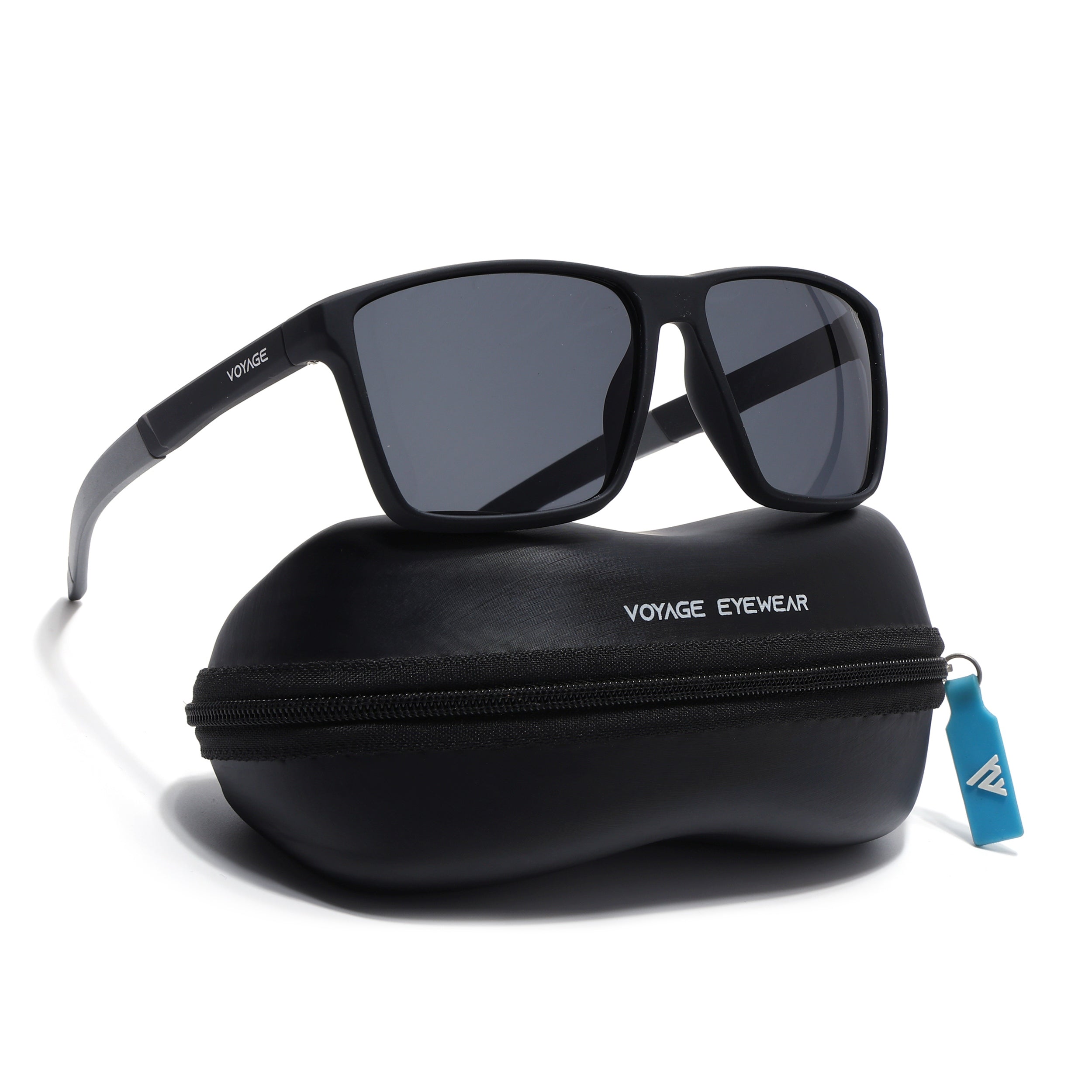 Wayfarer Polarized Sunglasses | Black Lens | Black Frame - PMG6749