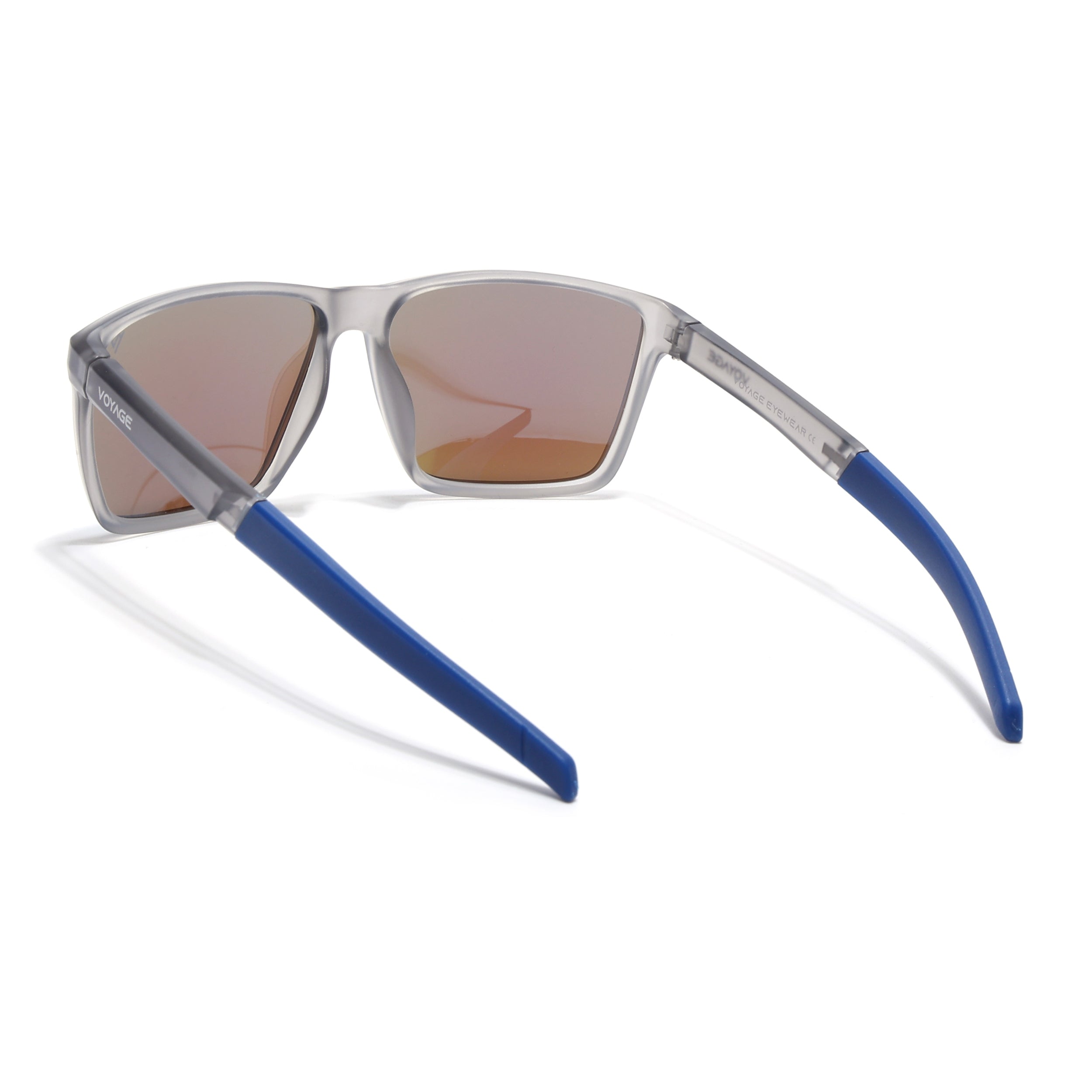 Wayfarer Polarized Sunglasses | Blue Lens | Grey Frame - PMG6750