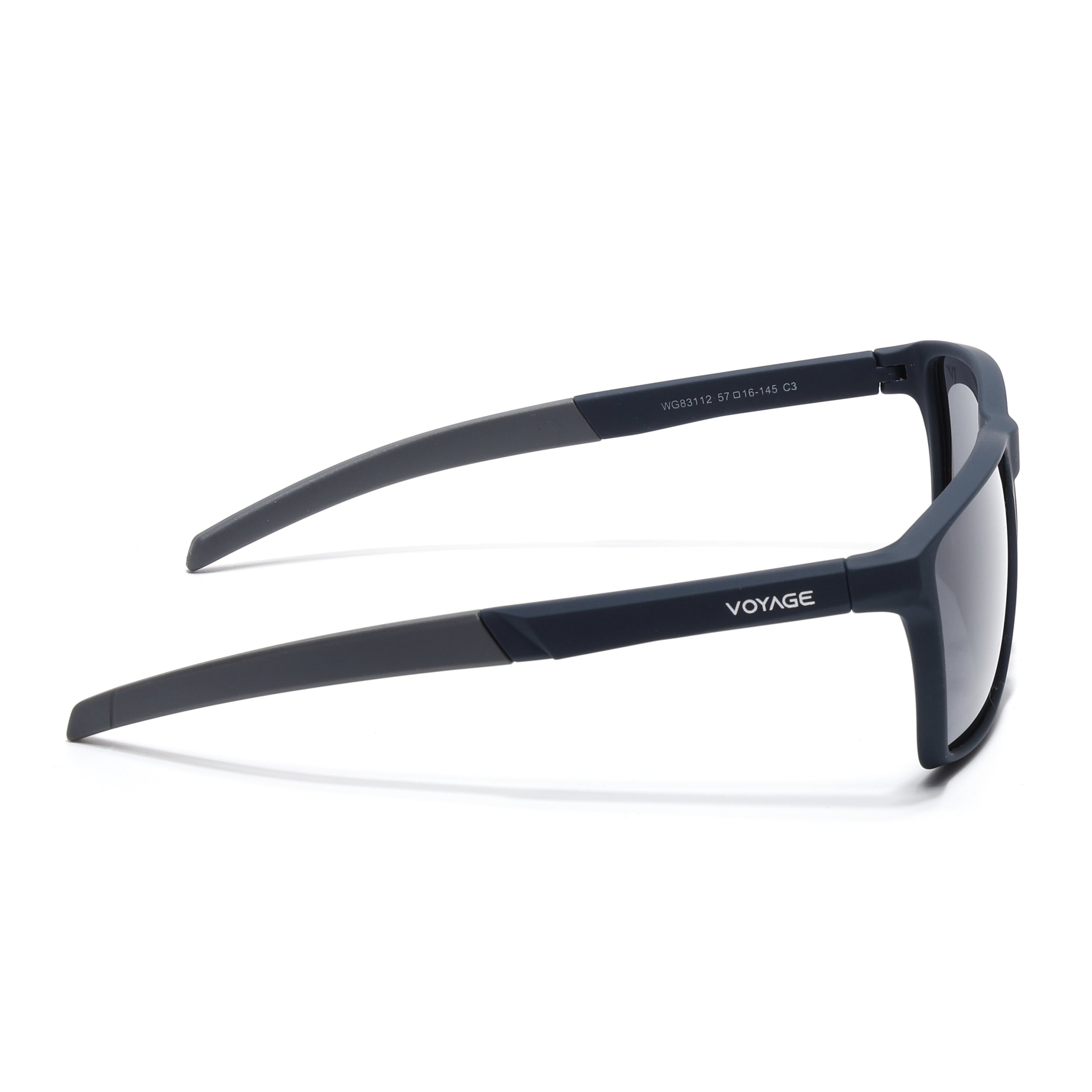 Wayfarer Polarized Sunglasses| Black Lens | Navy Blue Frame - PMG6751