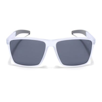 Wayfarer Polarized Sunglasses | Black Lens | Transparent Frame - PMG6752