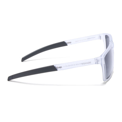 Wayfarer Polarized Sunglasses | Black Lens | Transparent Frame - PMG6752