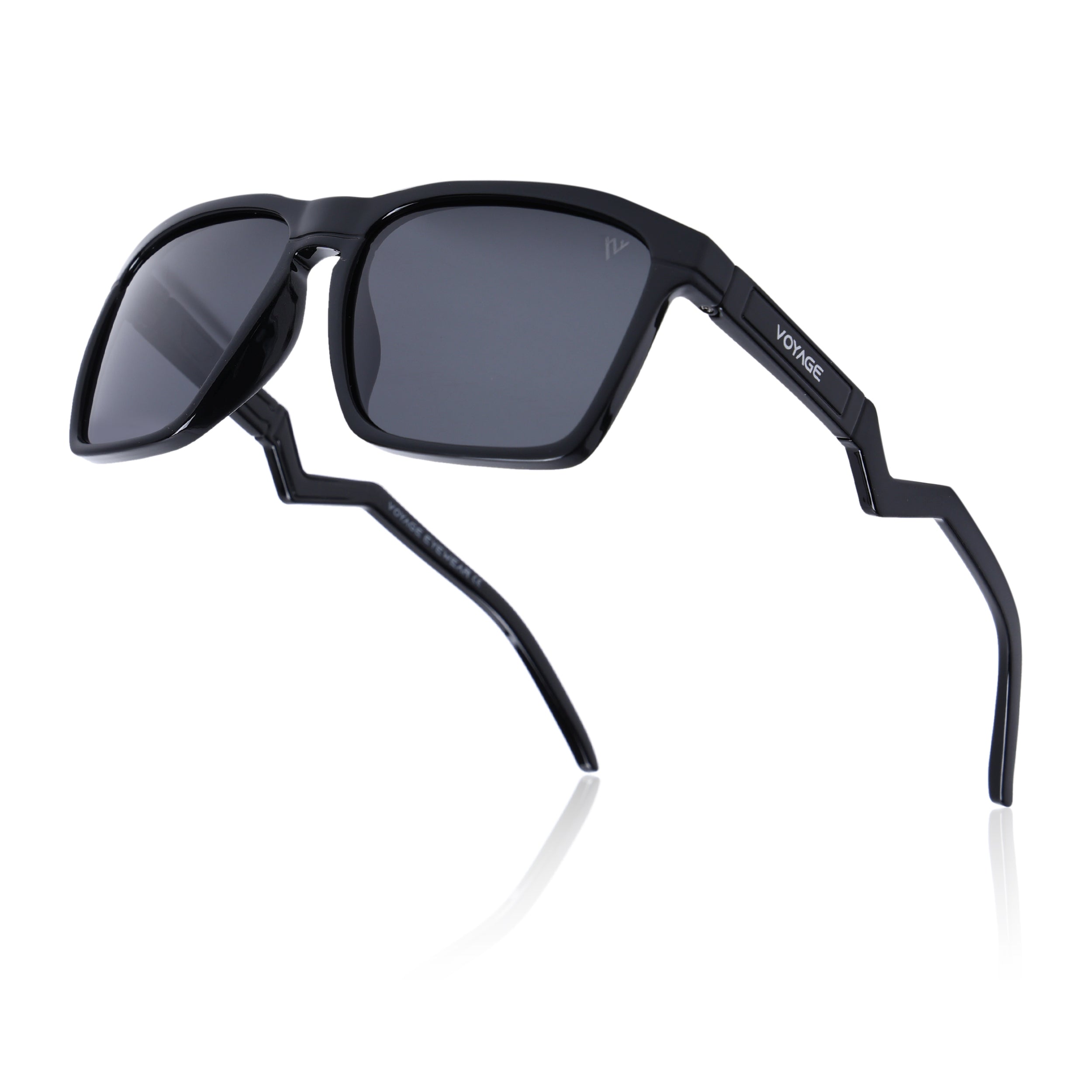 Radar 2.0 | Wayfarer Polarized Sunglasses  Black Lens | Shine Black Frame - PMG6753