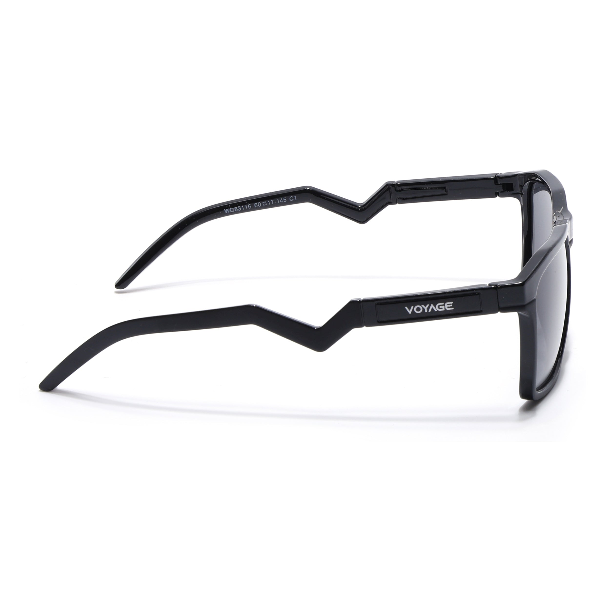 Radar 2.0 | Wayfarer Polarized Sunglasses  Black Lens | Shine Black Frame - PMG6753