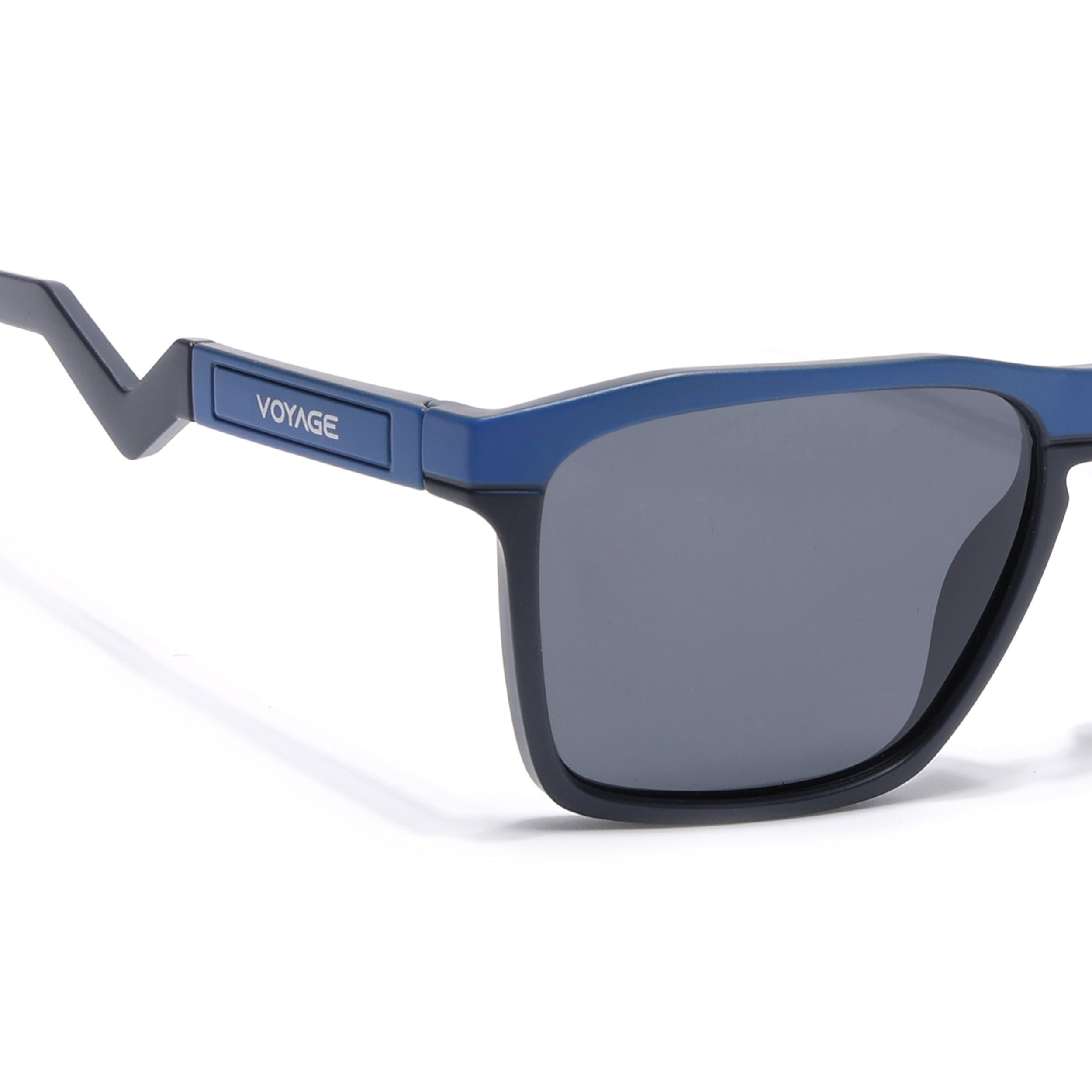 Radar 2.0 | Wayfarer Polarized Sunglasses | Black Lens | Blue & Grey Frame - PMG6754