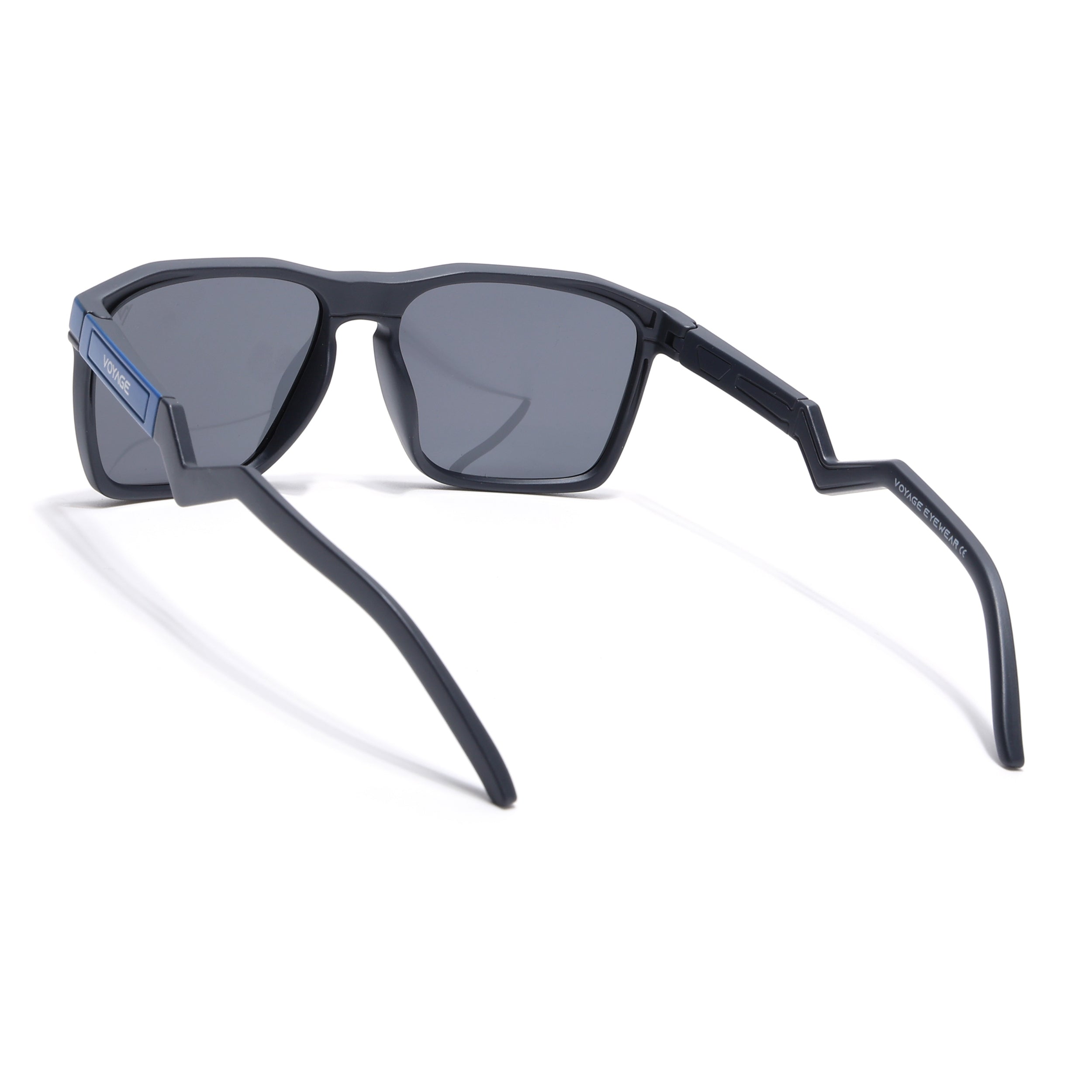 Radar 2.0 | Wayfarer Polarized Sunglasses | Black Lens | Blue & Grey Frame - PMG6754