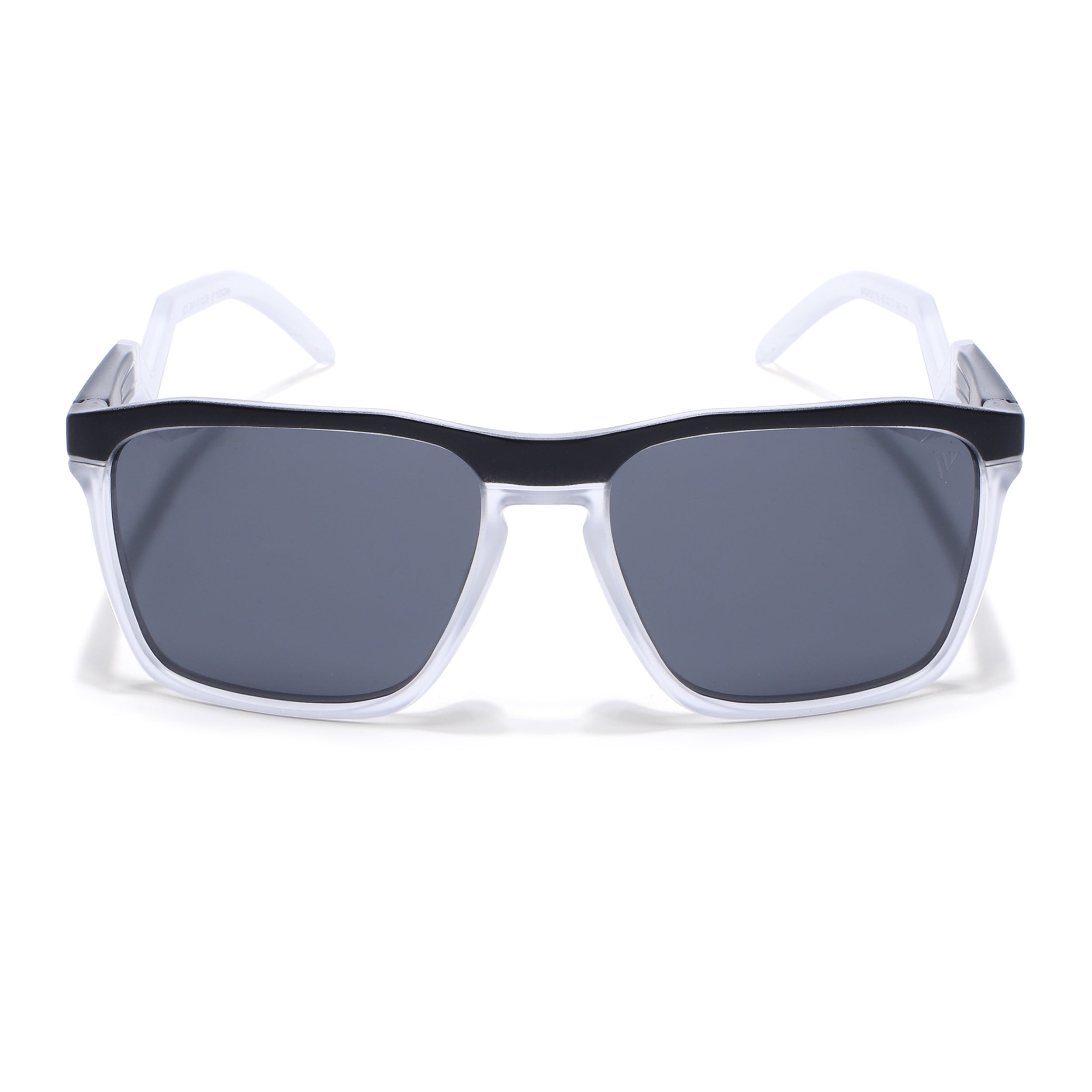 Radar 2.0 | Wayfarer Polarized Sunglasses | Black Lens | Black & Transparent Frame - PMG6755