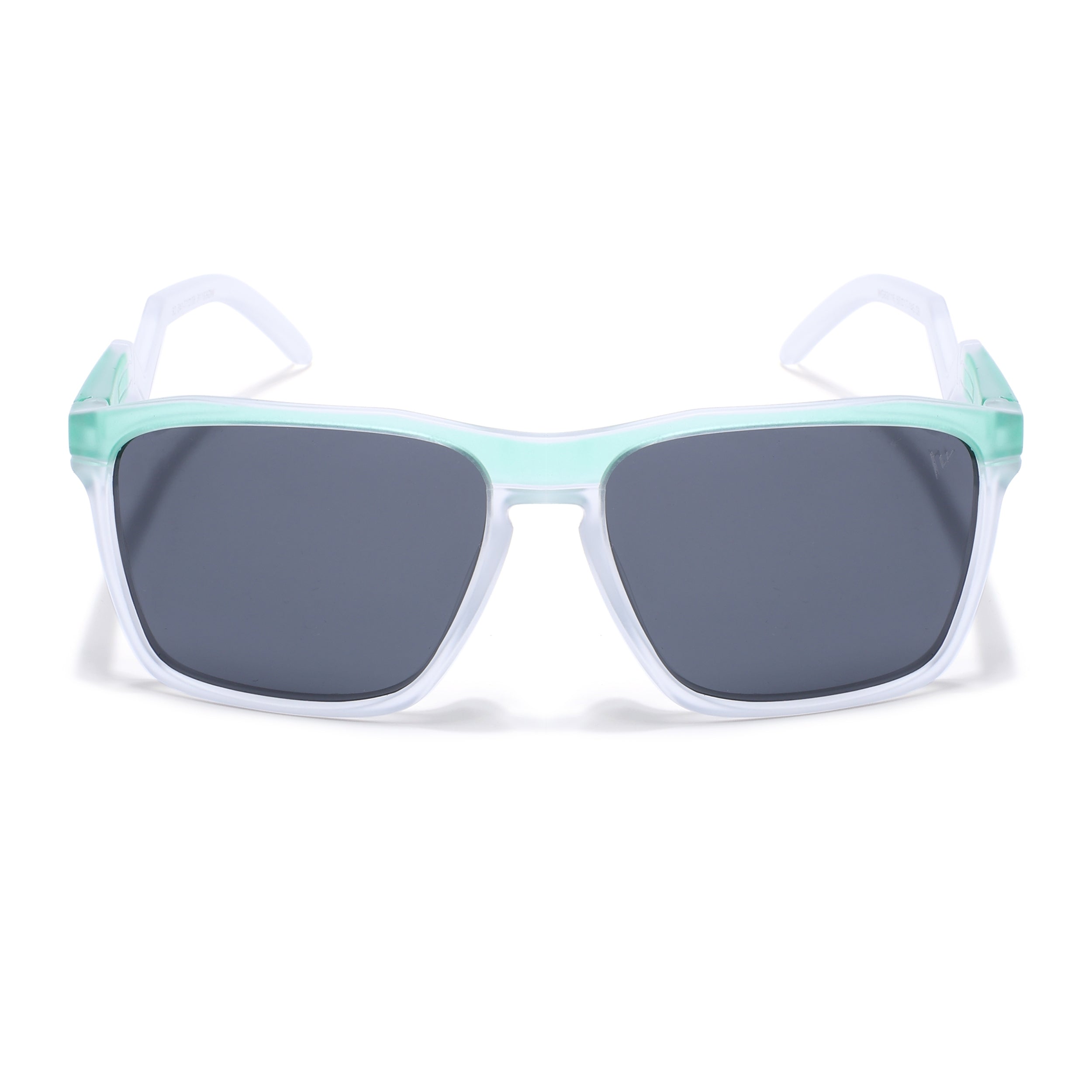 Radar 2.0 | Wayfarer Polarized Sunglasses | Black Lens | Green & Transparent Frame - PMG6757