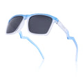 Radar 2.0 | Wayfarer Polarized Sunglasses | Black Lens | Blue & Transparent Frame - PMG6758