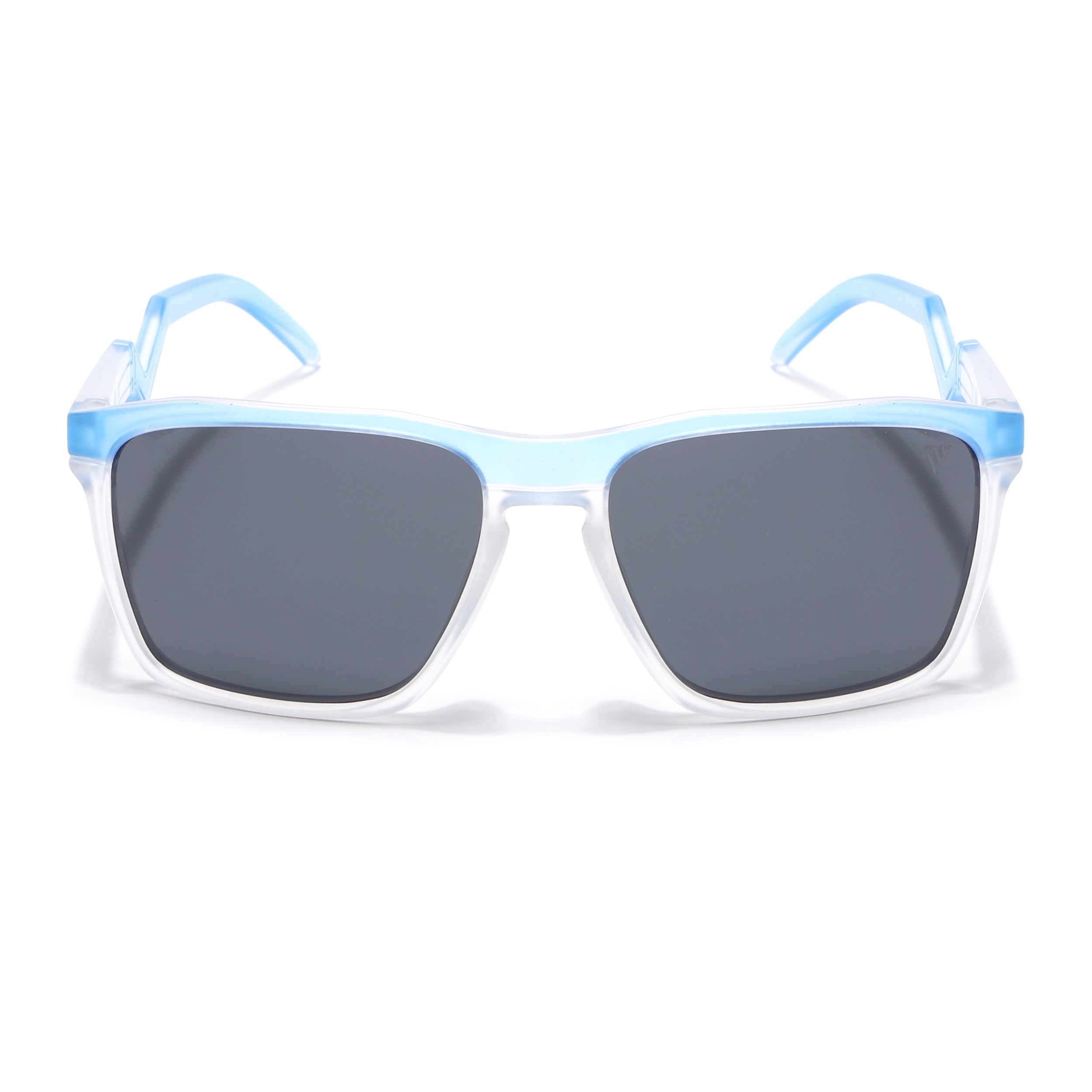 Radar 2.0 | Wayfarer Polarized Sunglasses | Black Lens | Blue & Transparent Frame - PMG6758
