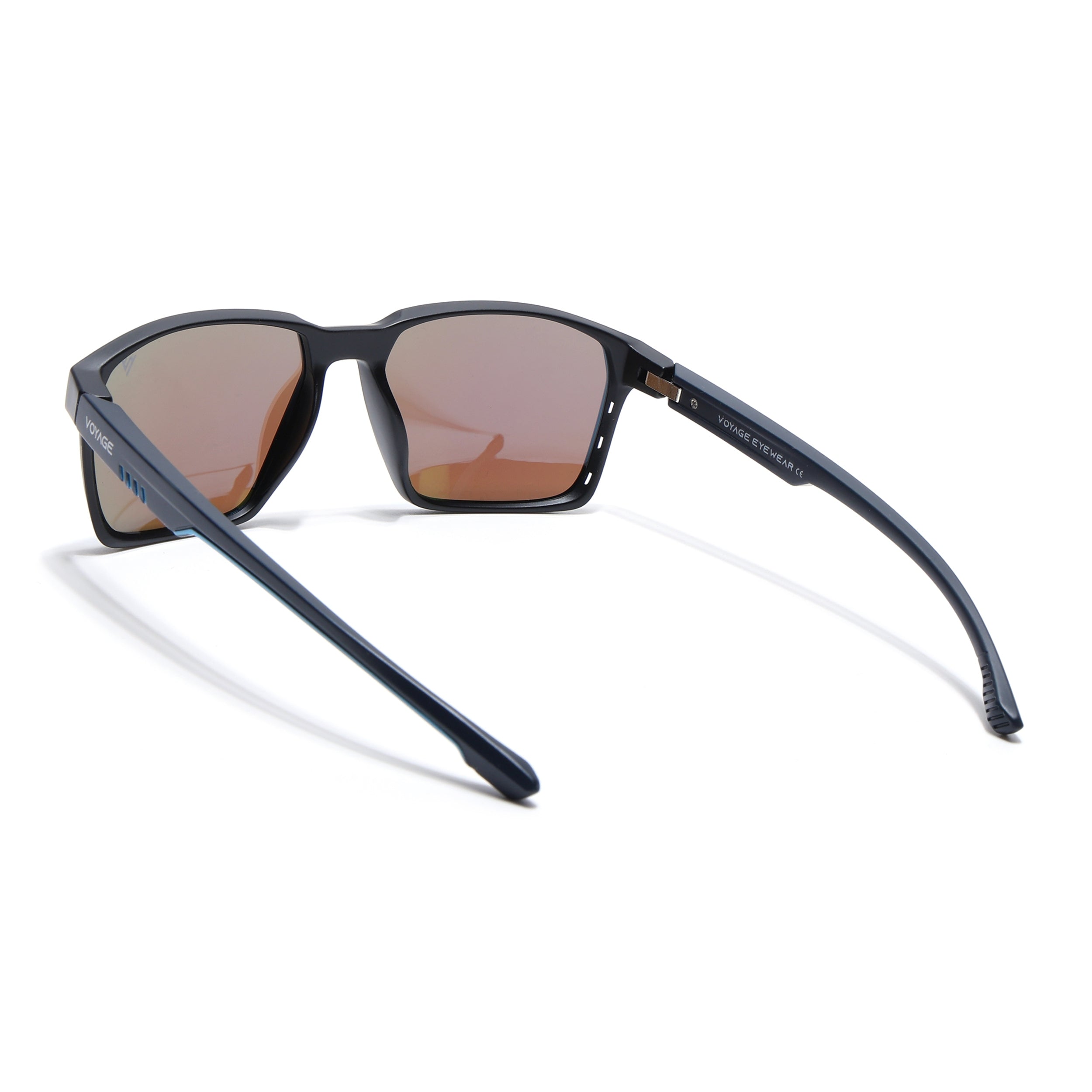 Wayfarer Polarized Sunglasses | Blue Lens | Black Frame - PMG6760