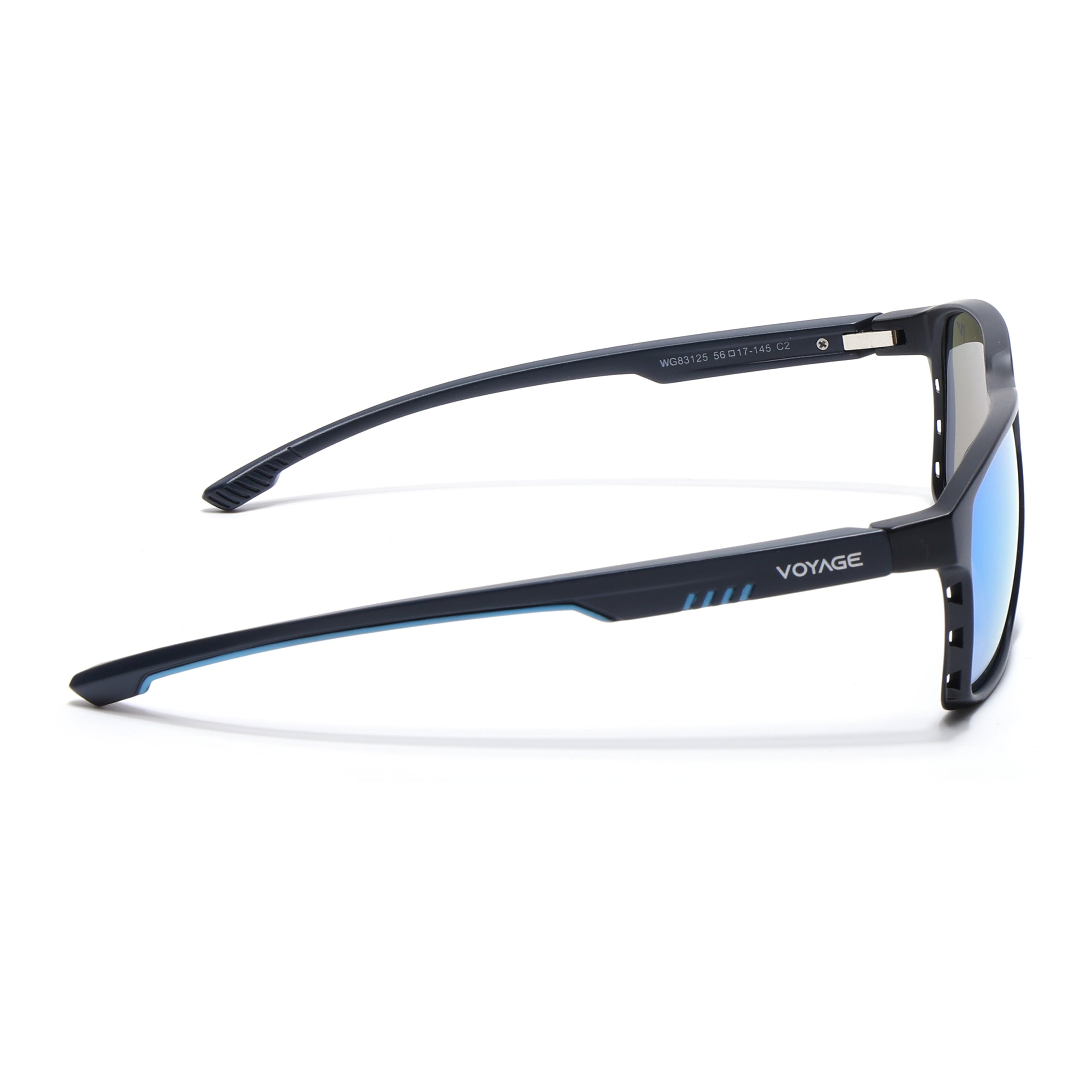 Wayfarer Polarized Sunglasses | Blue Lens | Black Frame - PMG6760