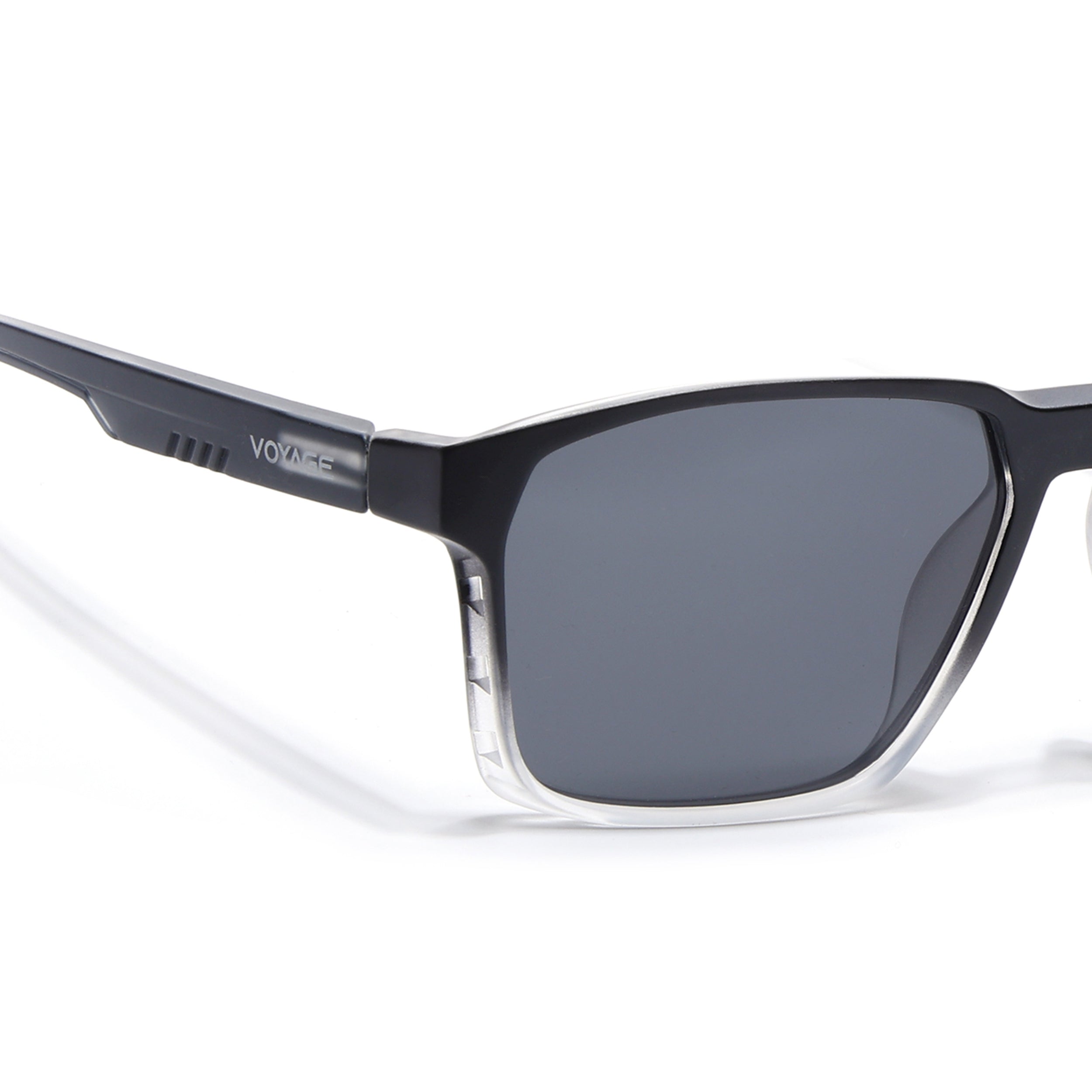 Wayfarer Polarized Sunglasses | Black Lens | Black & White Frame - PMG6761