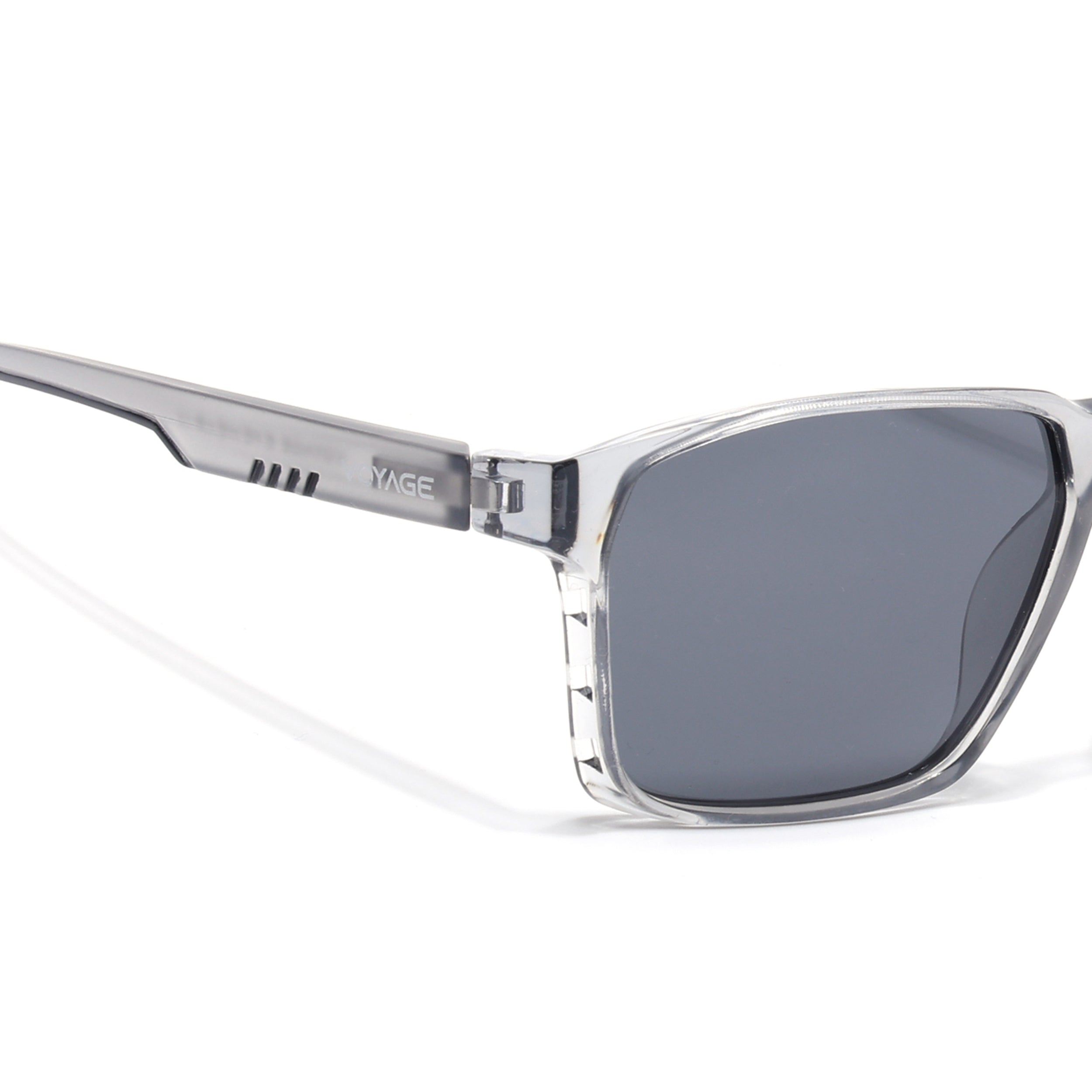 Wayfarer Polarized Sunglasses | Black Lens | Grey Frame - PMG6762