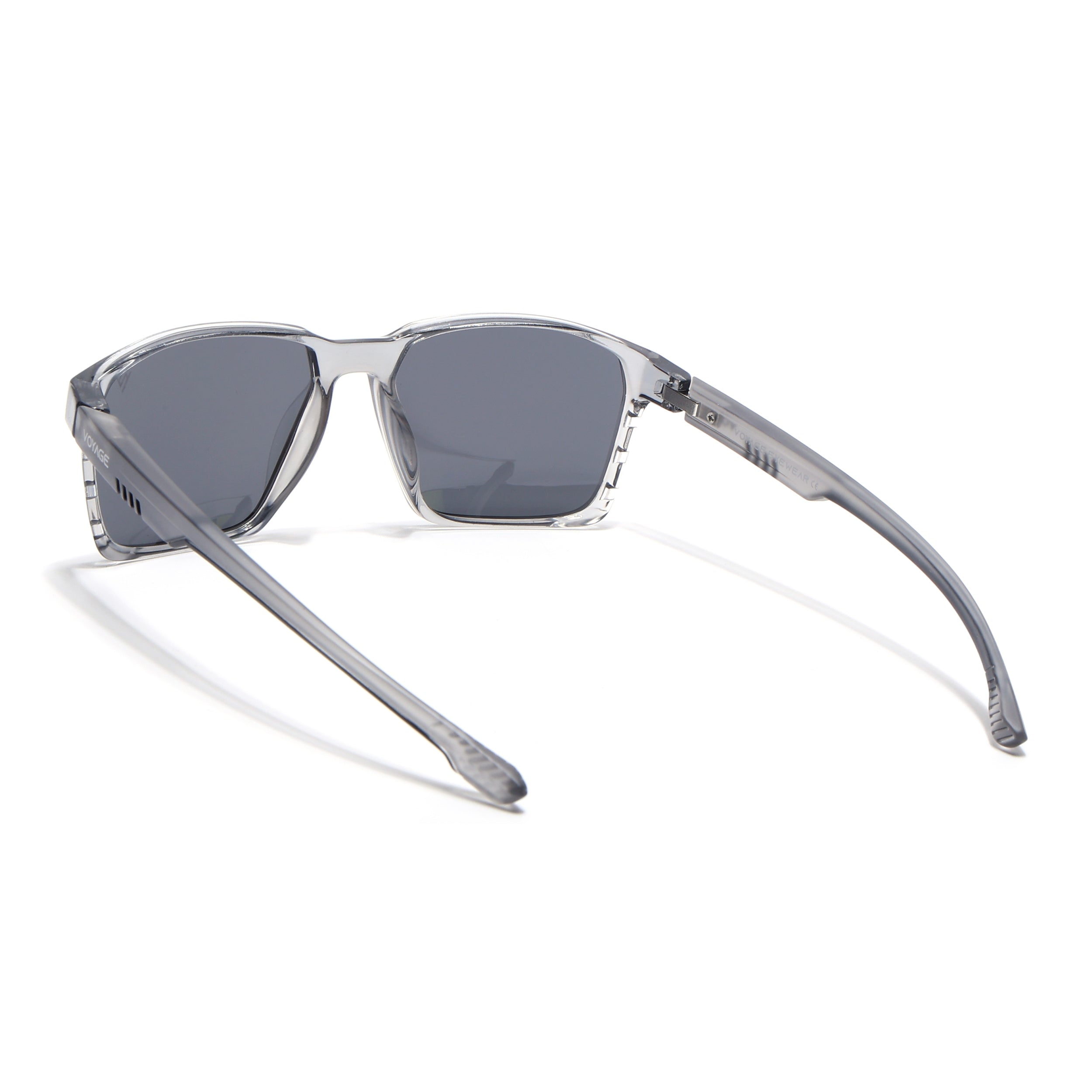 Wayfarer Polarized Sunglasses | Black Lens | Grey Frame - PMG6762