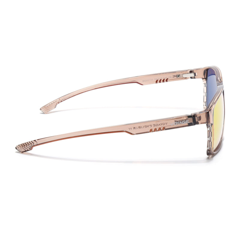 Wayfarer Polarized Sunglasses | Orange Lens | Brown Frame - PMG6764
