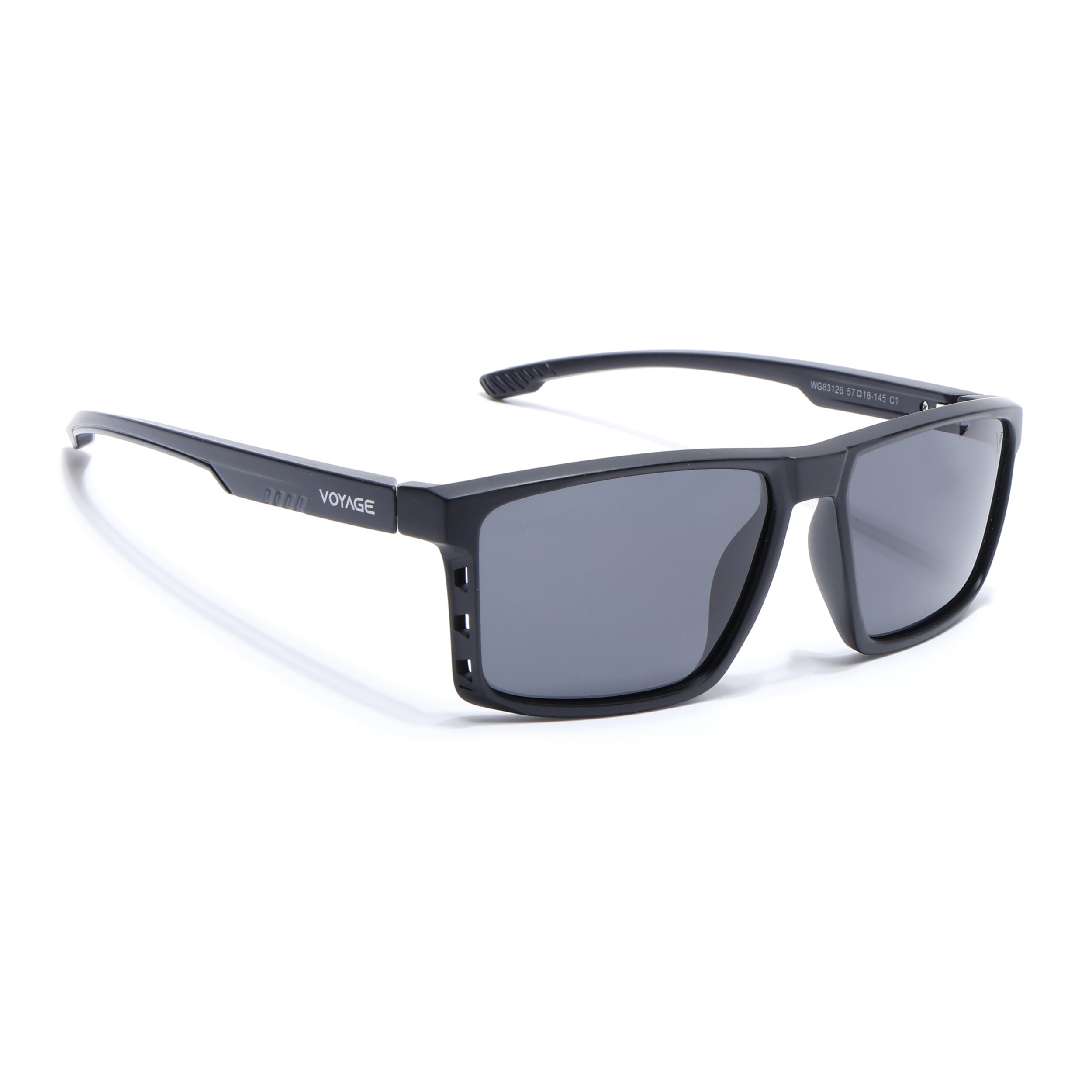 Wayfarer Polarized Sunglasses | Black Lens | Black Frame - PMG6765