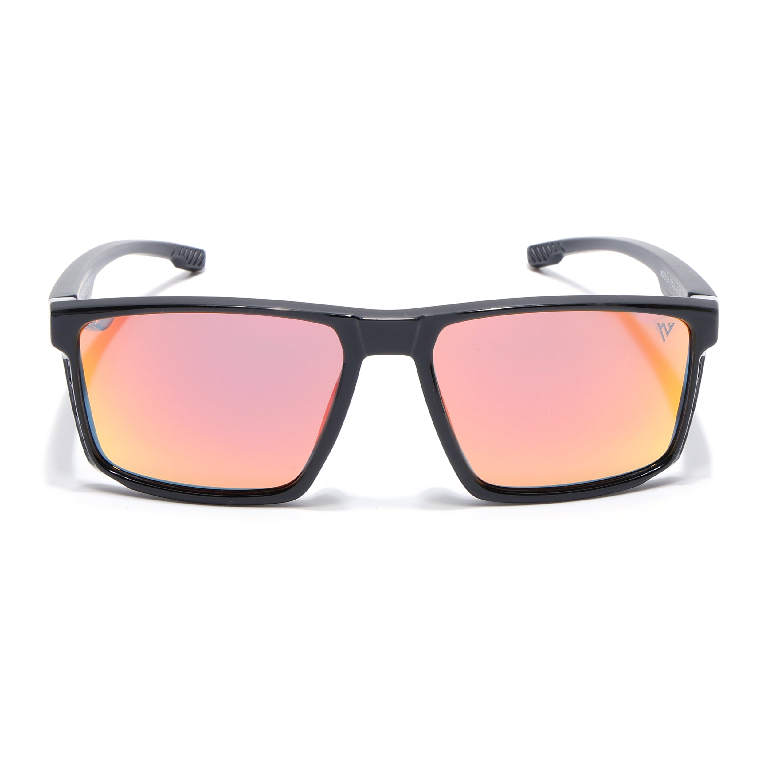 Wayfarer Polarized Sunglasses | Orange Lens | Shine Black Frame - PMG6766