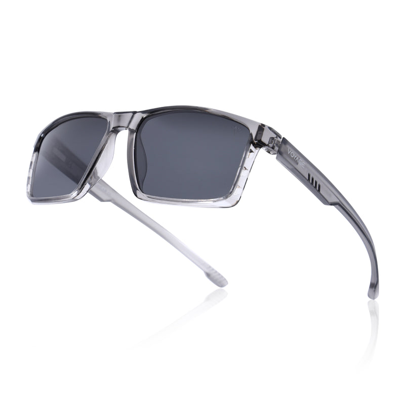Wayfarer Polarized Sunglasses | Black Lens | Grey Frame - PMG6767