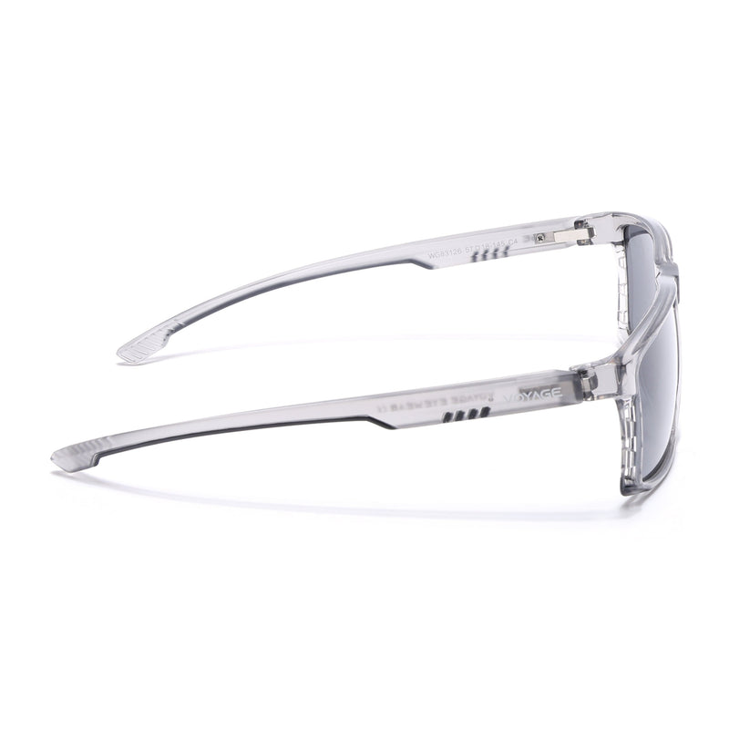 Wayfarer Polarized Sunglasses | Black Lens | Grey Frame - PMG6767
