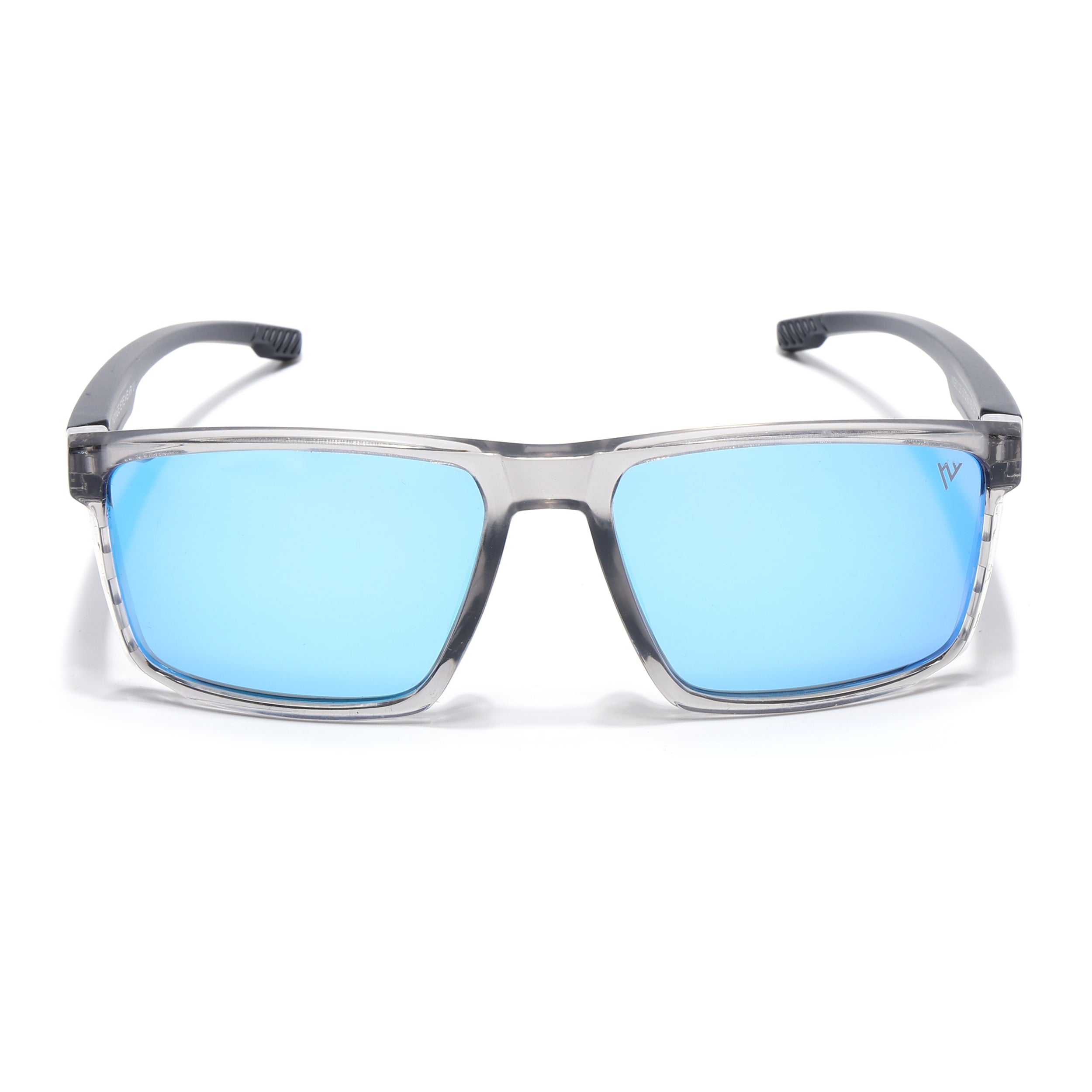 Wayfarer Polarized Sunglasses | Blue Lens | Grey Frame - PMG6768