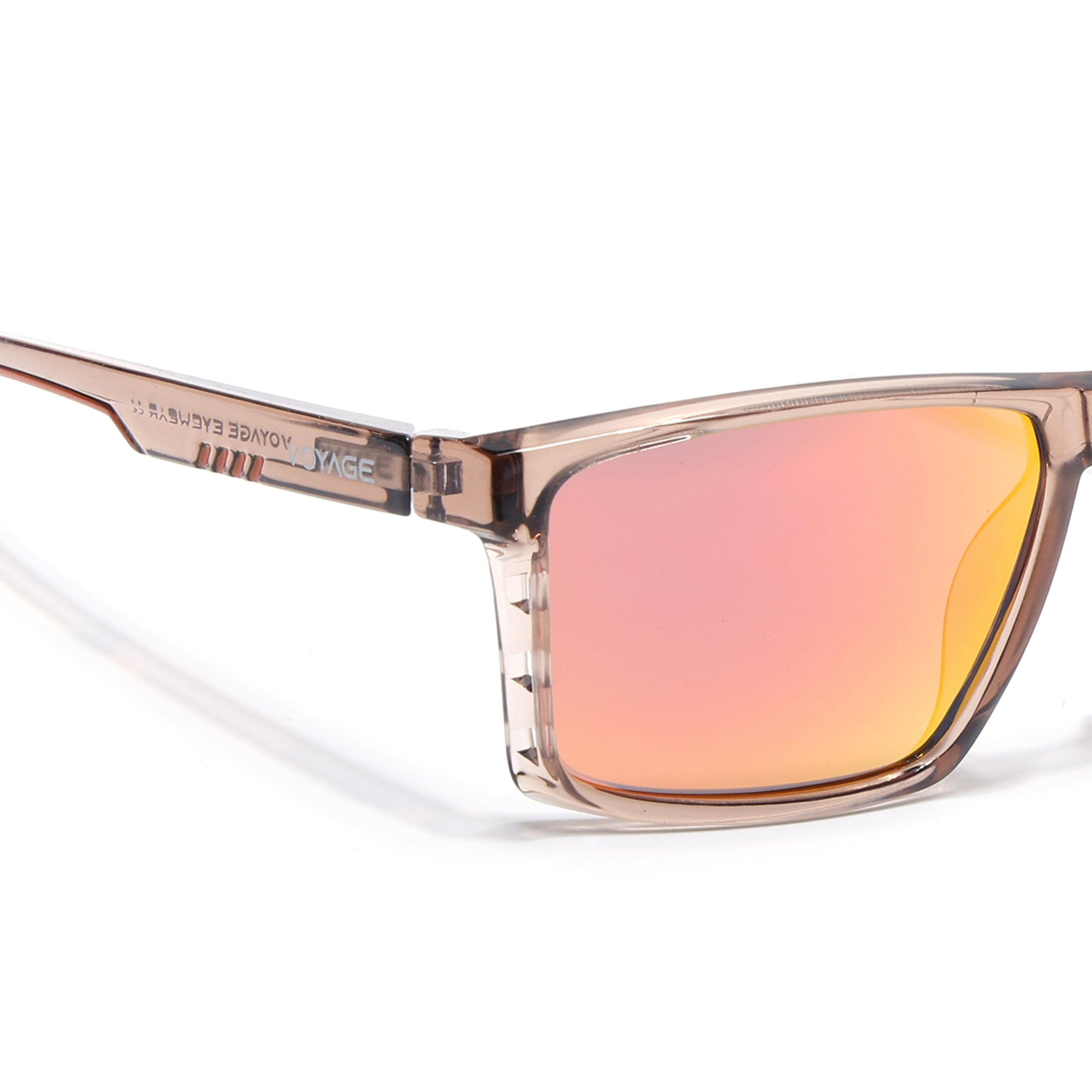Wayfarer Polarized Sunglasses | Orange Lens | Brown Frame - PMG6769