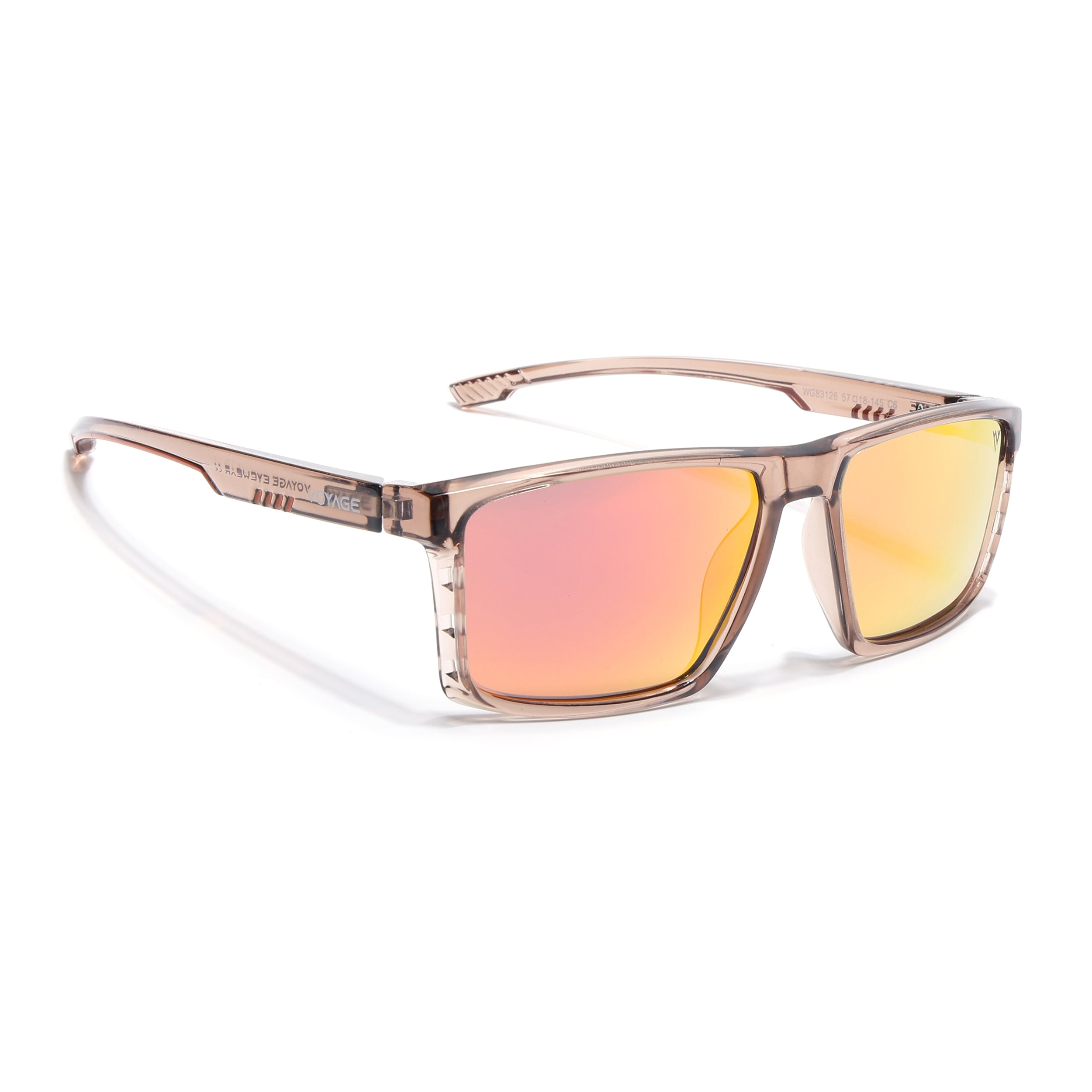 Wayfarer Polarized Sunglasses | Orange Lens | Brown Frame - PMG6769