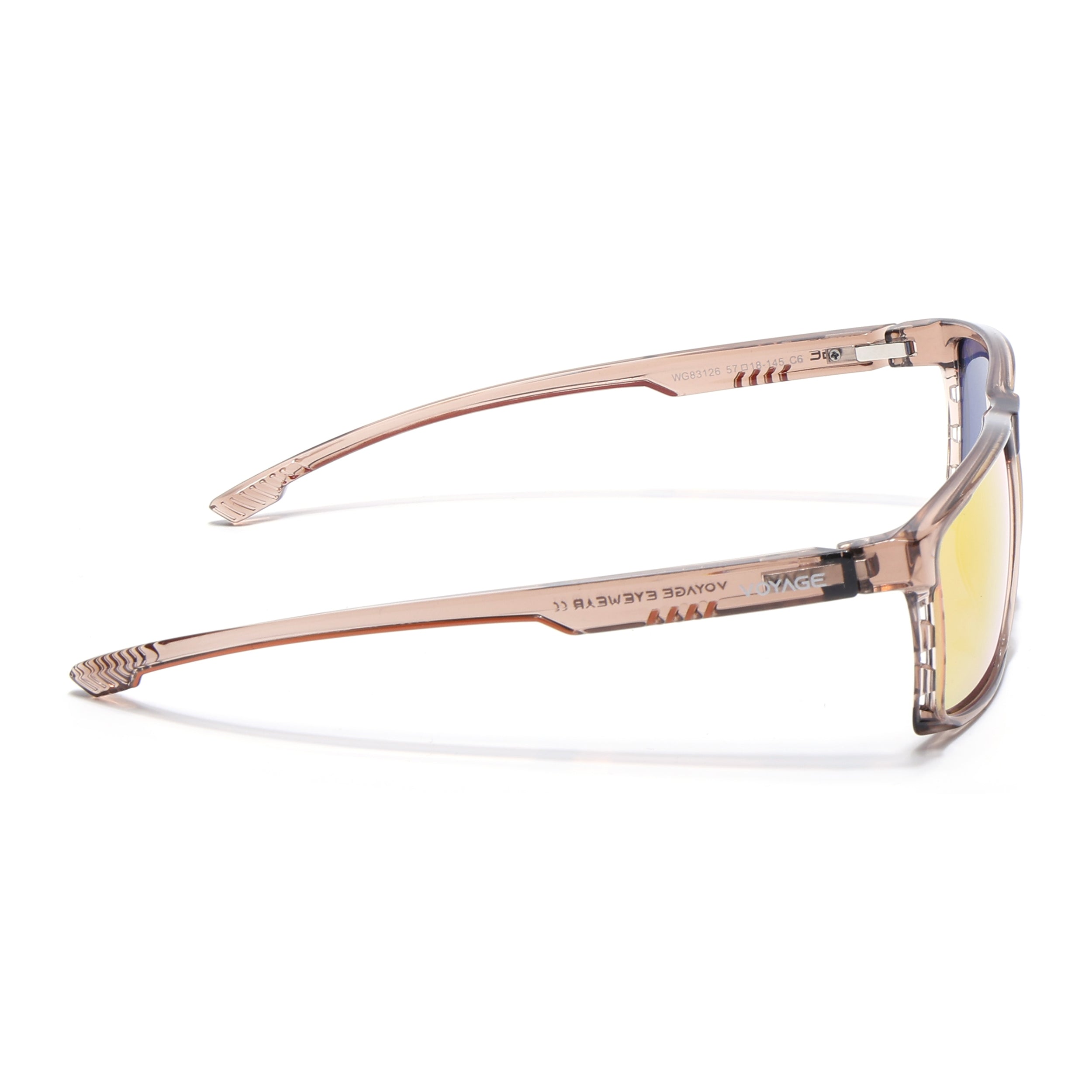 Wayfarer Polarized Sunglasses | Orange Lens | Brown Frame - PMG6769