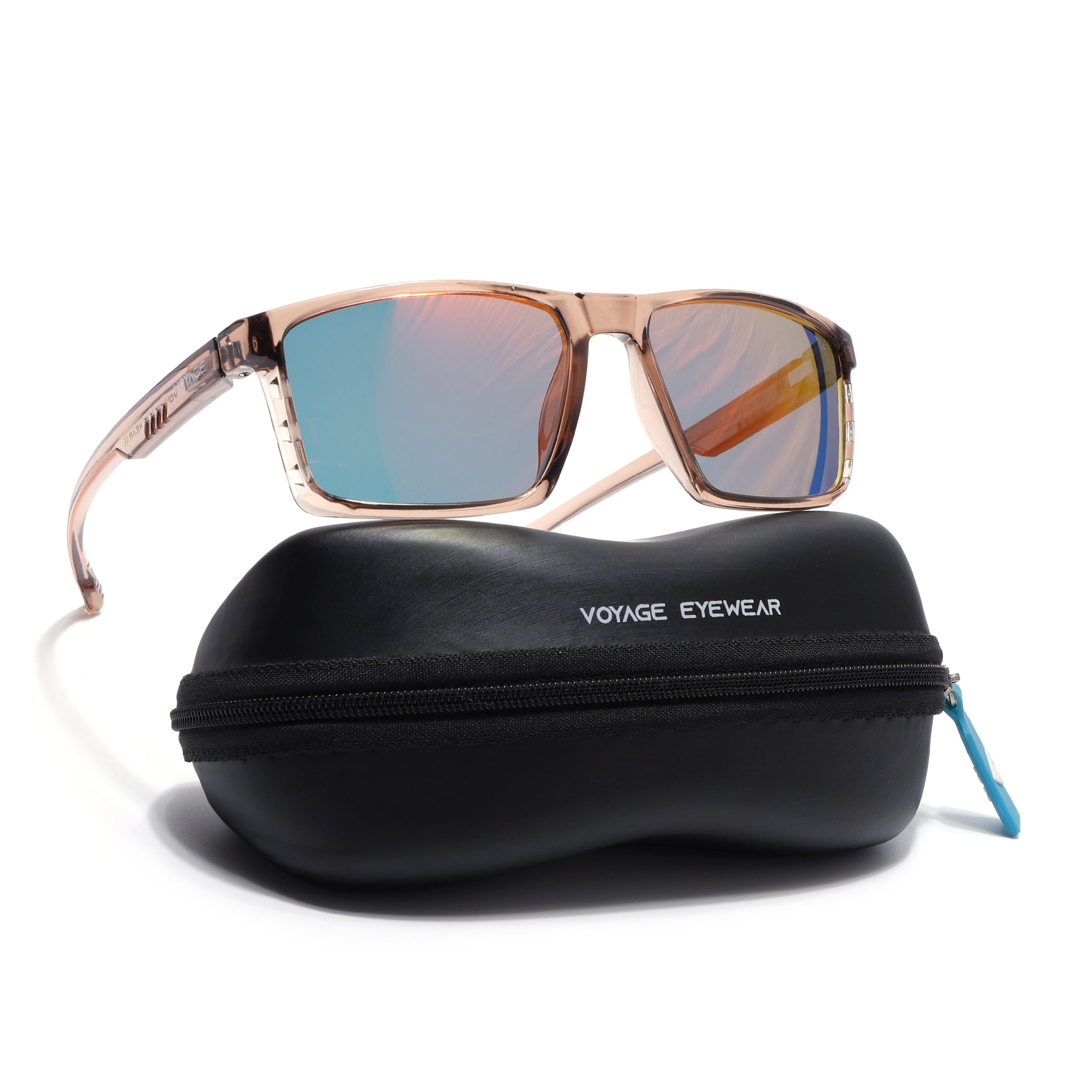 Wayfarer Polarized Sunglasses | Orange Lens | Brown Frame - PMG6769