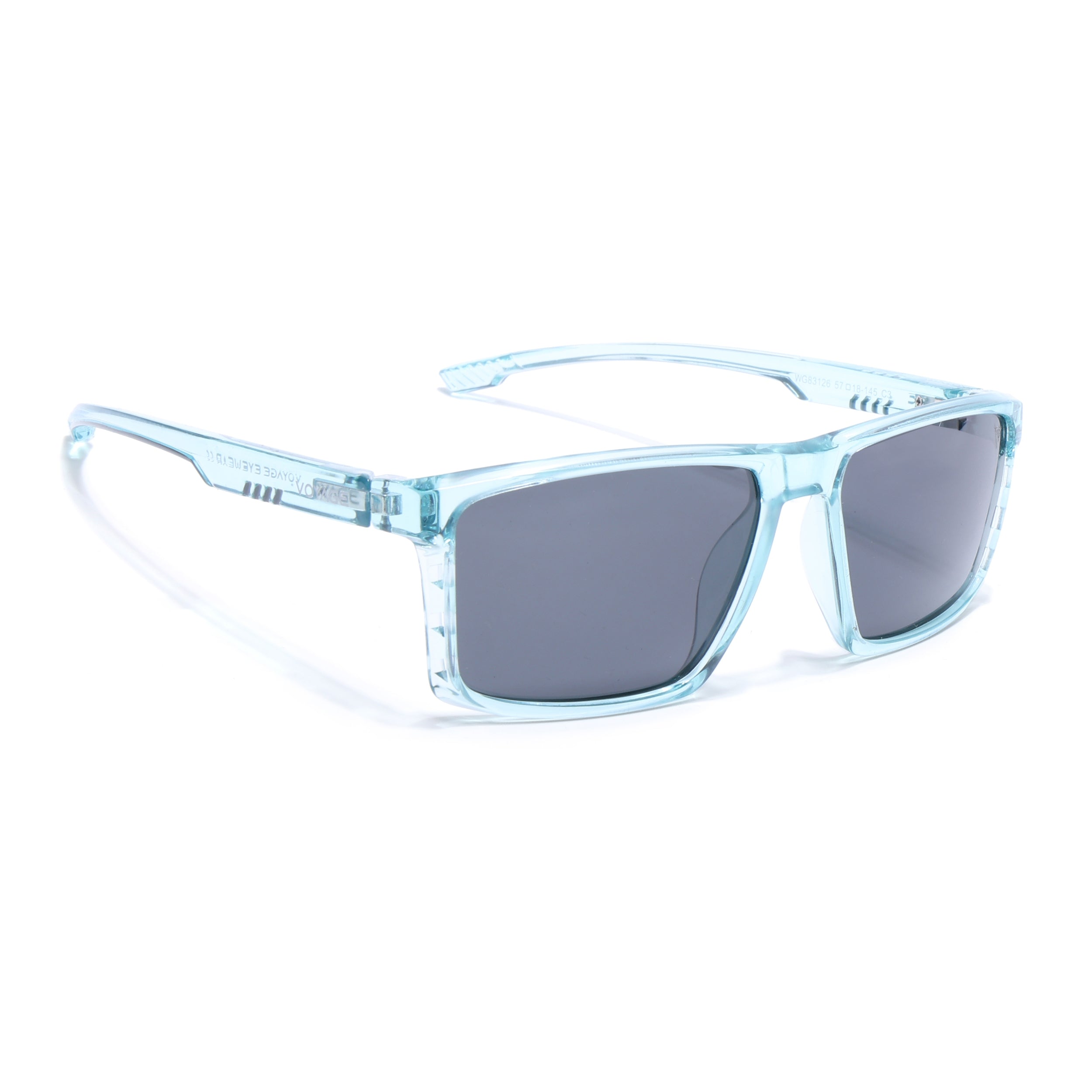 Wayfarer Polarized Sunglasses | Black Lens | Sea Green Frame - PMG6770