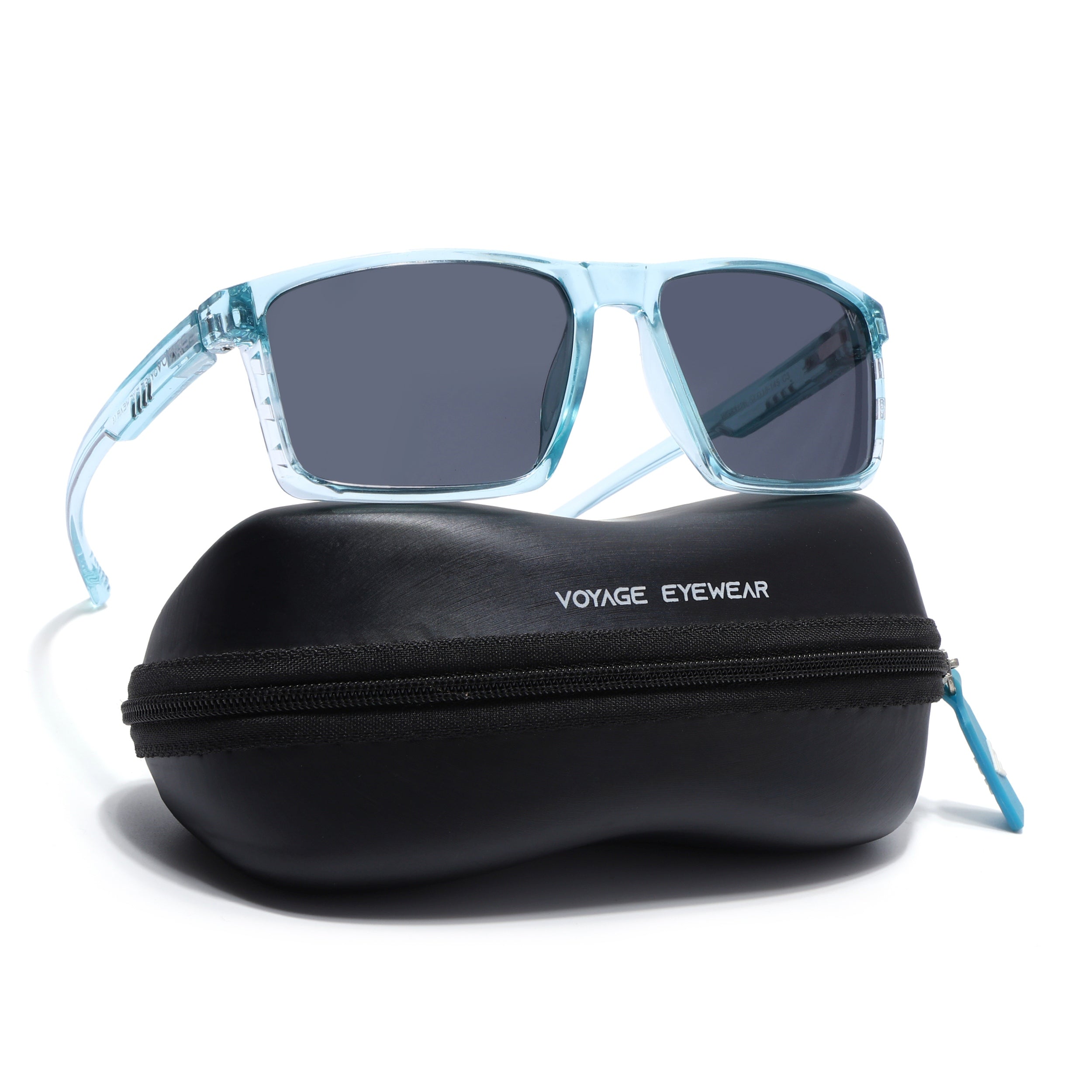 Wayfarer Polarized Sunglasses | Black Lens | Sea Green Frame - PMG6770