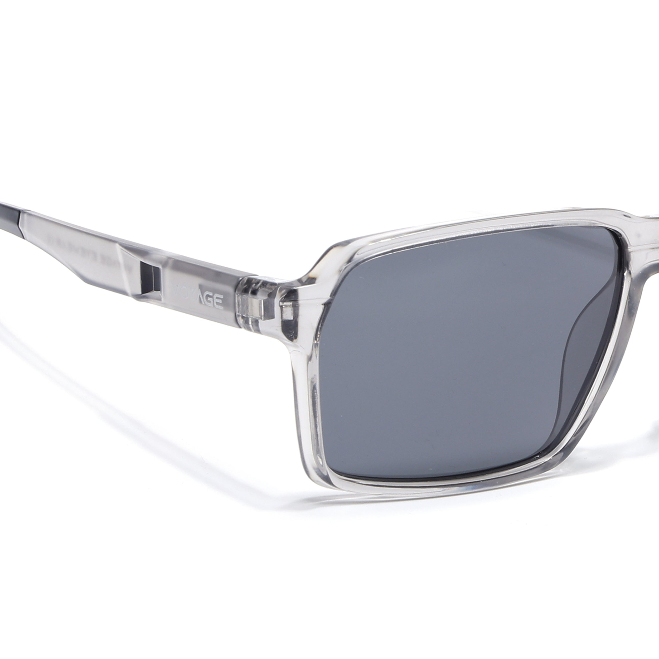 Wayfarer Polarized Sunglasses | Black Lens | Grey Frame - PMG6773