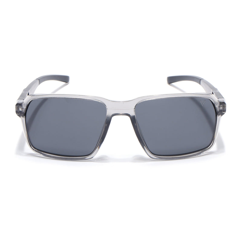 Wayfarer Polarized Sunglasses | Black Lens | Grey Frame - PMG6773